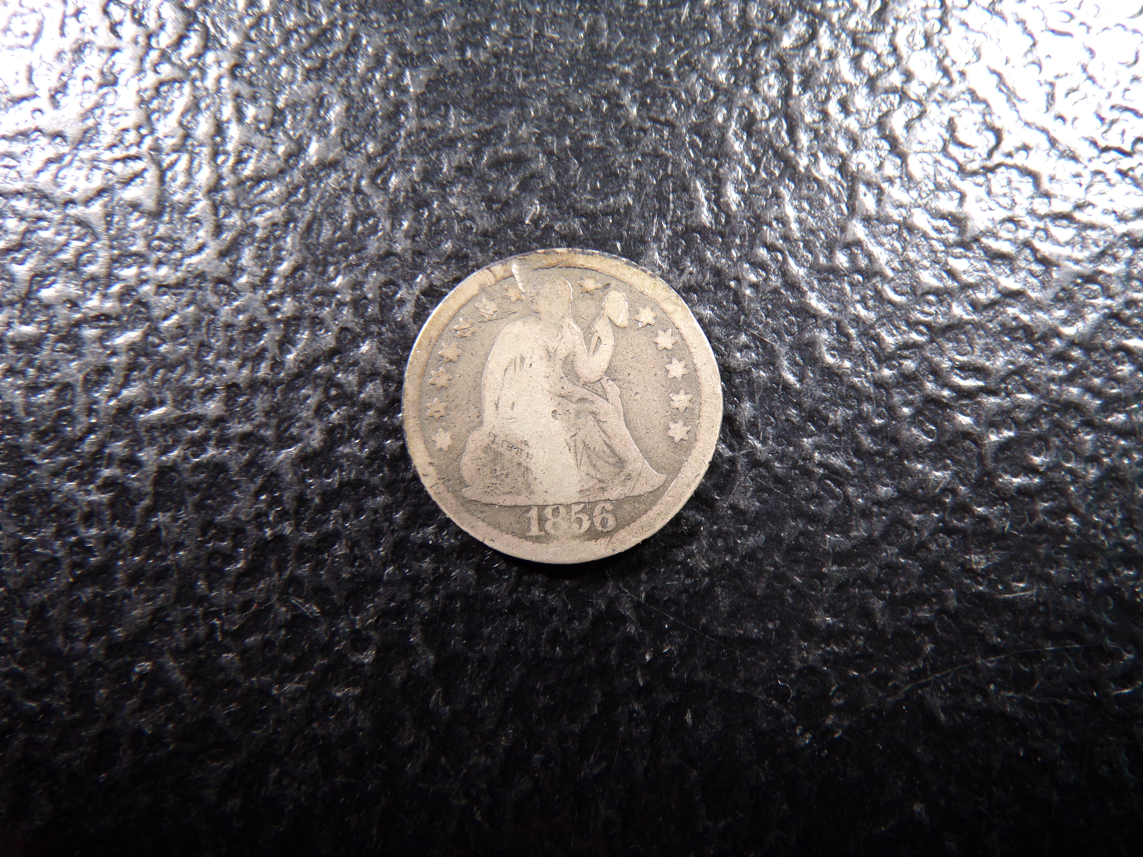 1856 LARGE DATE SEATED LIBERTY SILVER DIME