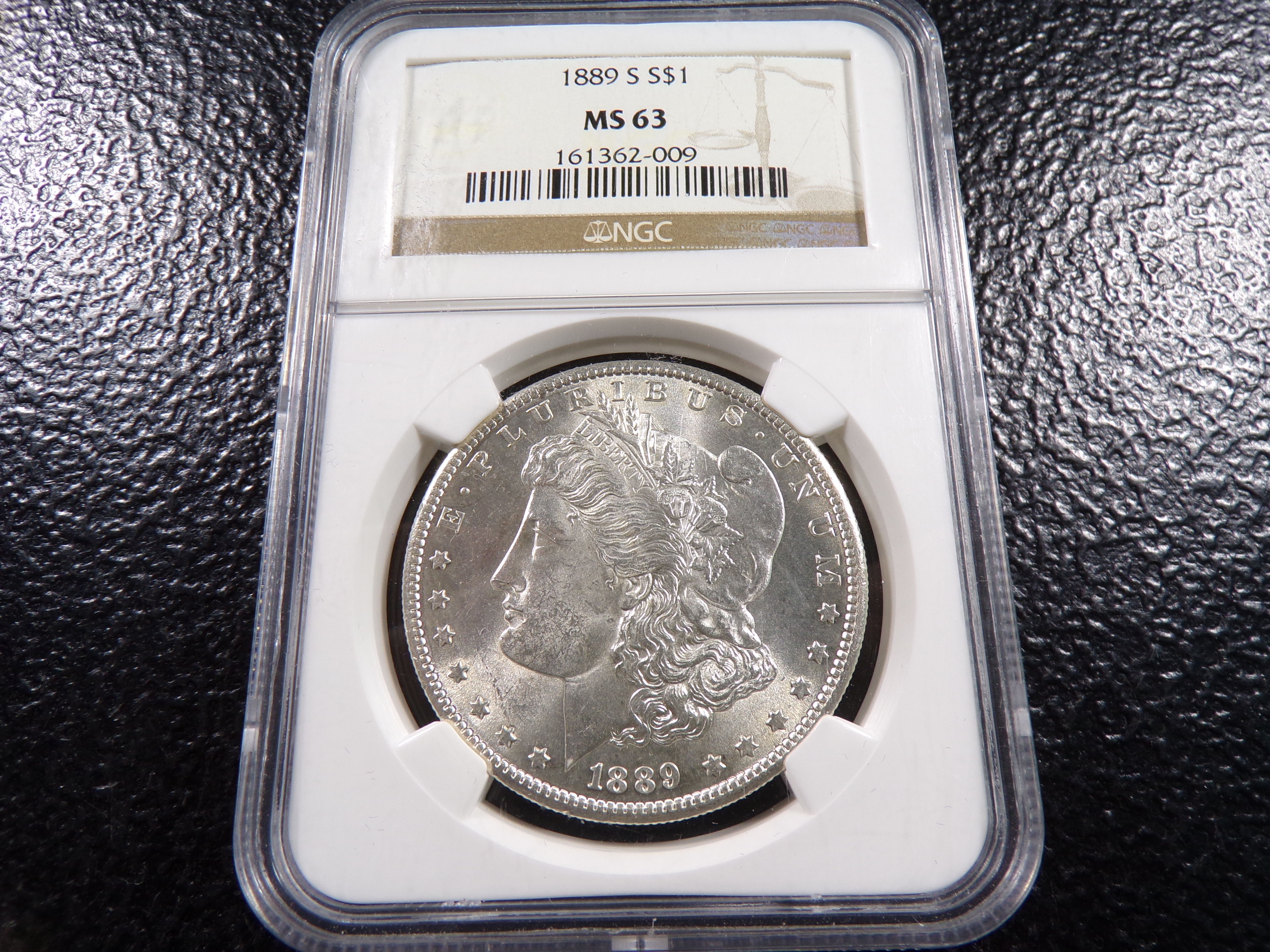 1889-S NGC MS63 MORGAN SILVER DOLLAR