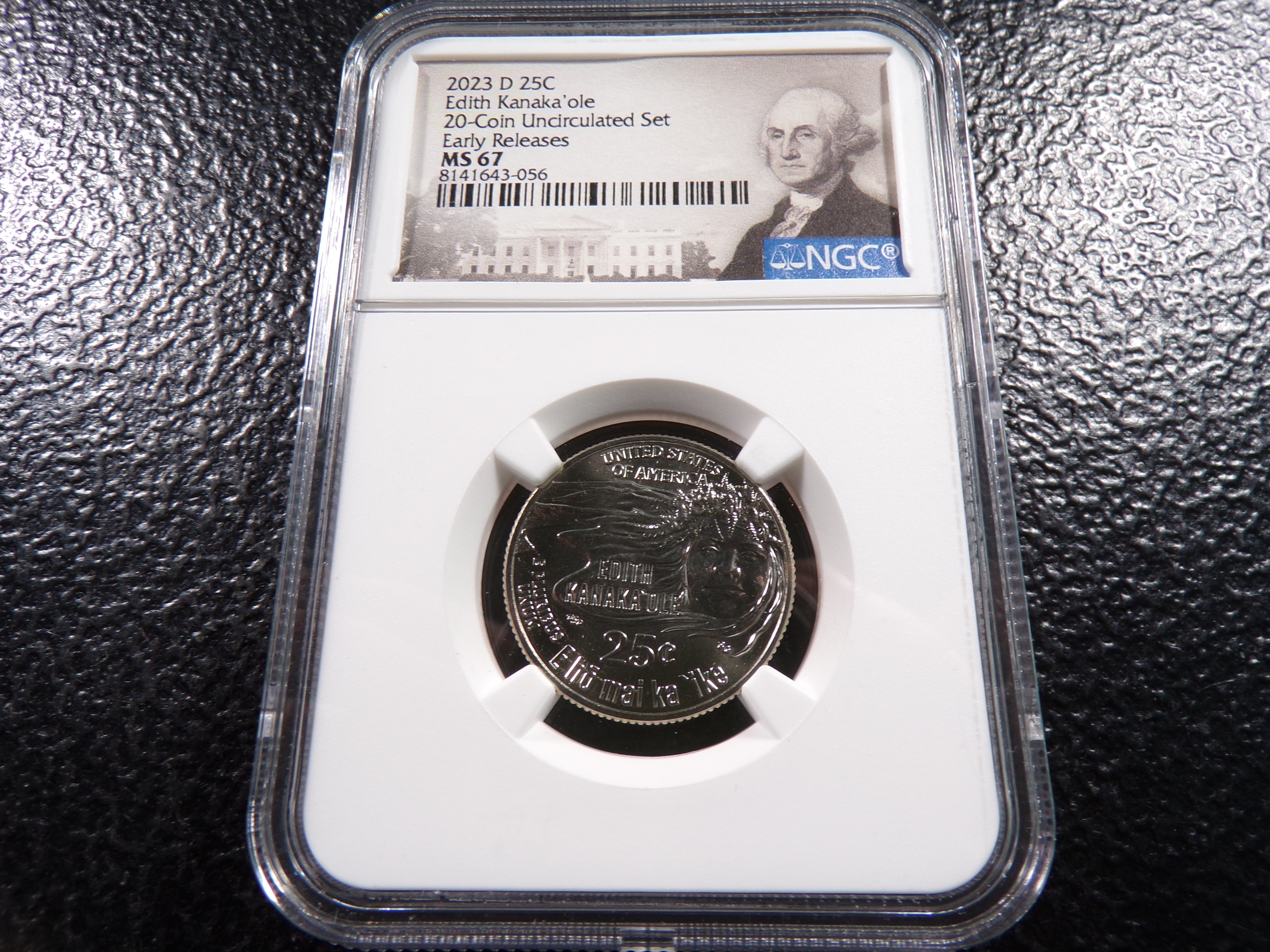 2023-D NGC MS67 EARLY RELEASES EDITH KANAKA'OLE QUARTER