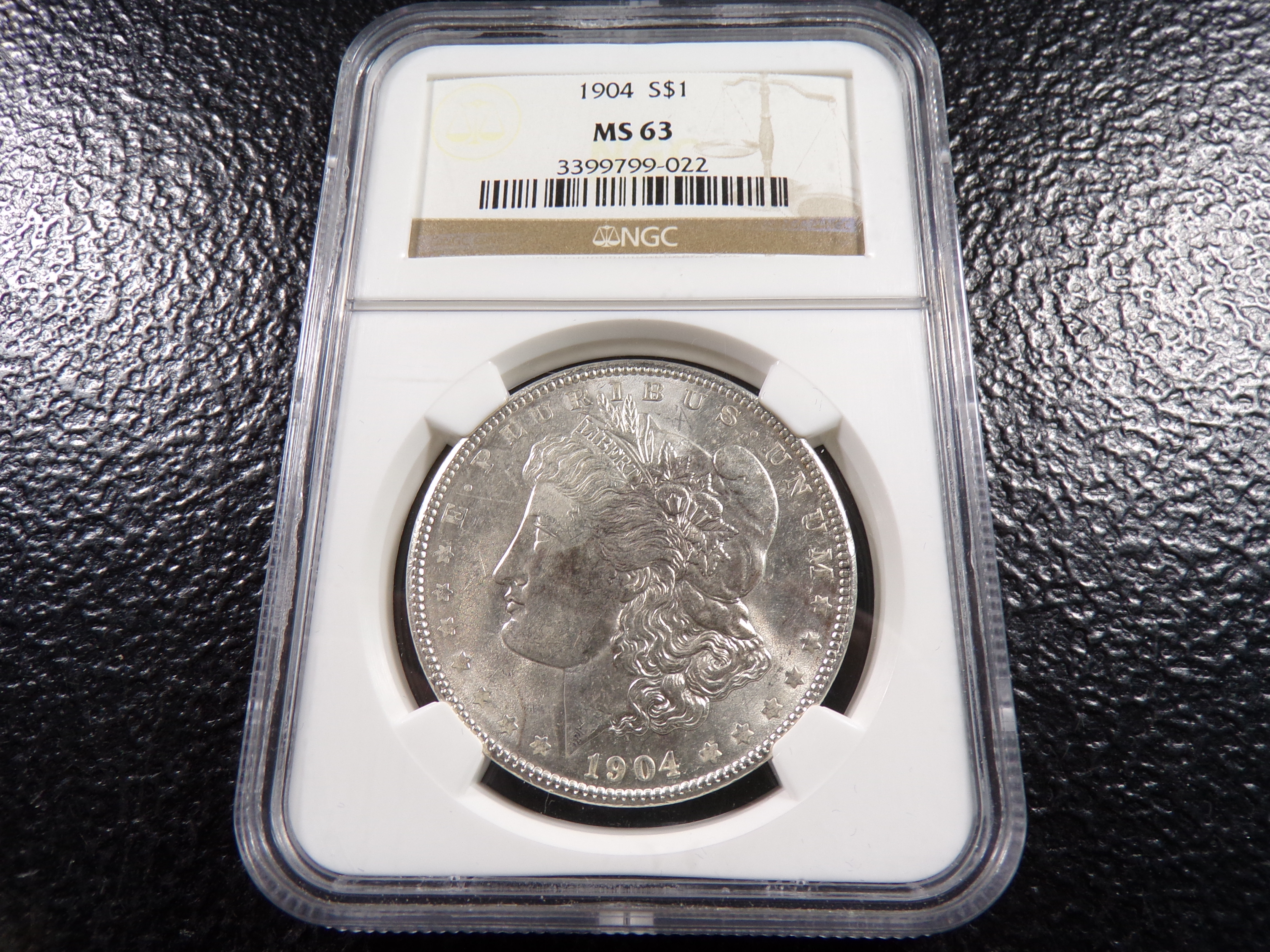 1904 NGC MS63 MORGAN SILVER DOLLAR