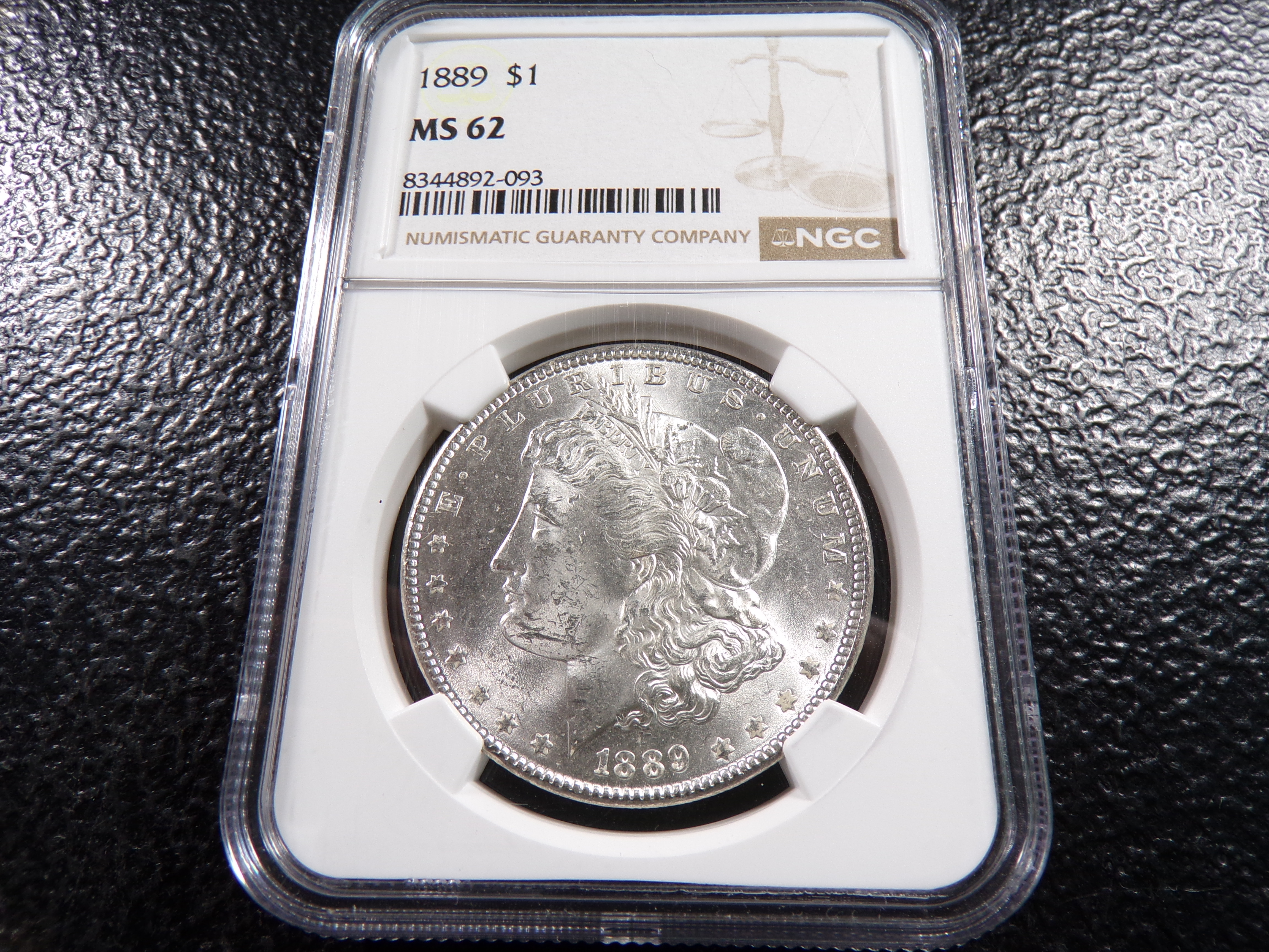 1889 NGC MS62 MORGAN SILVER DOLLAR