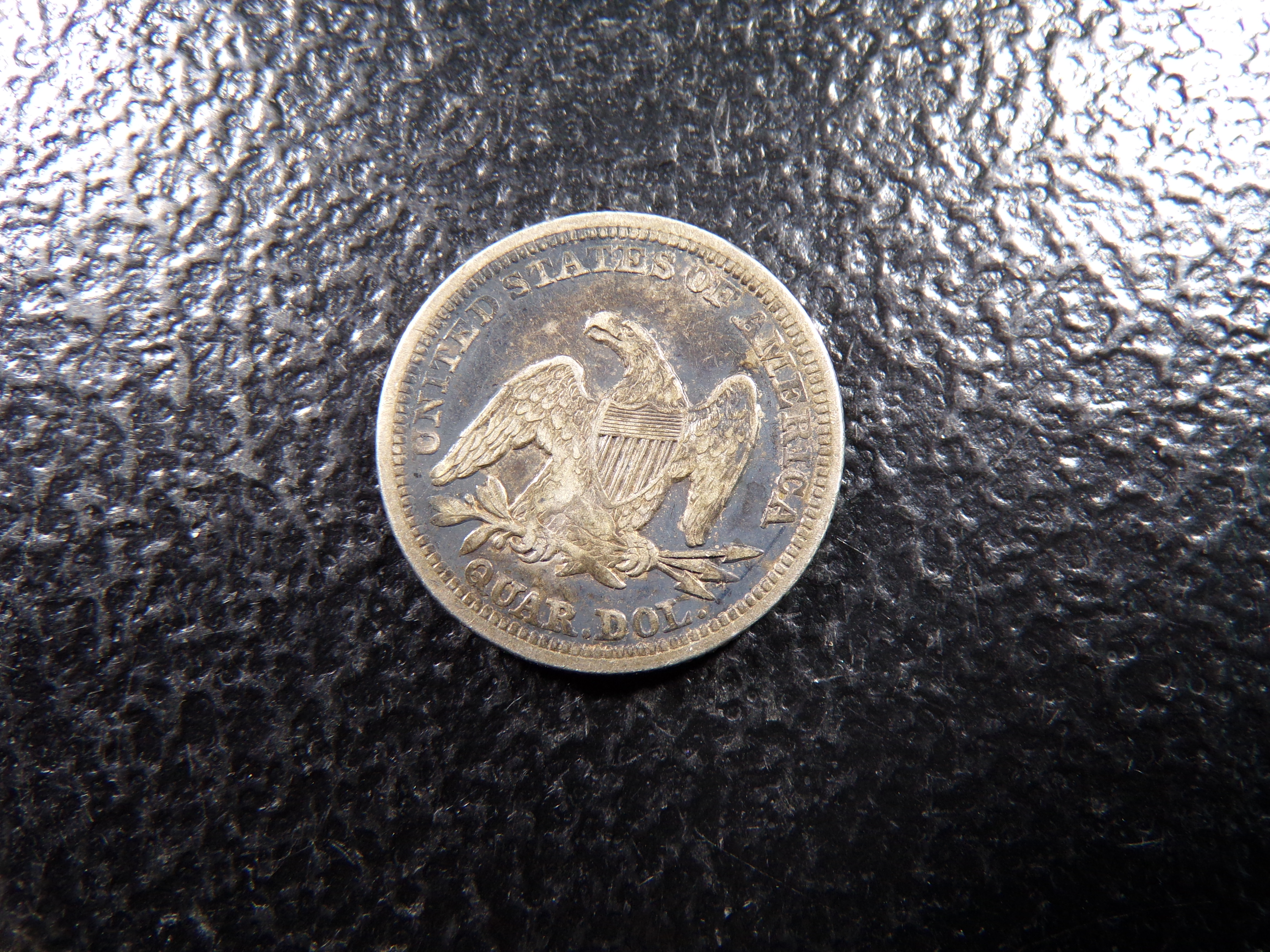 1857 SEATED LIBERTY SILVER QUARTER
