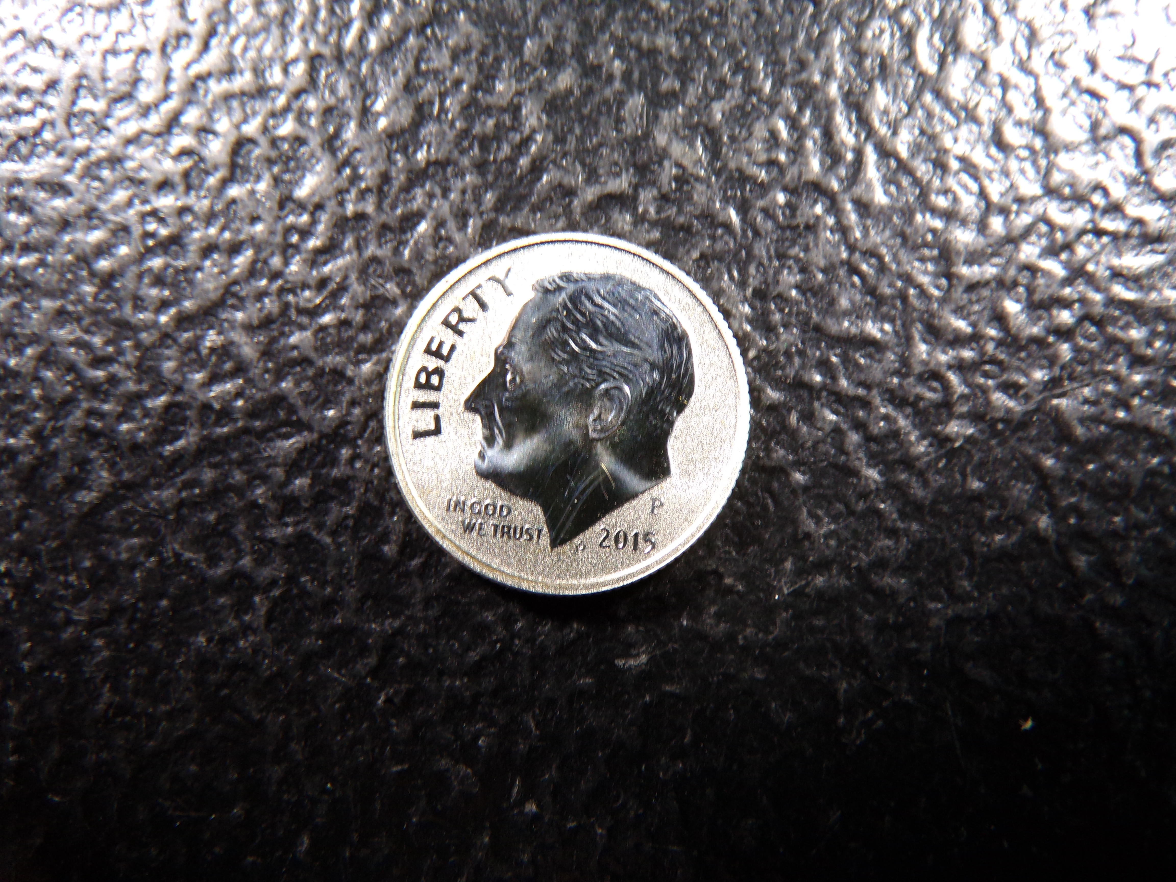 2015-P REVERSE SILVER PROOF ROOSEVELT DIME