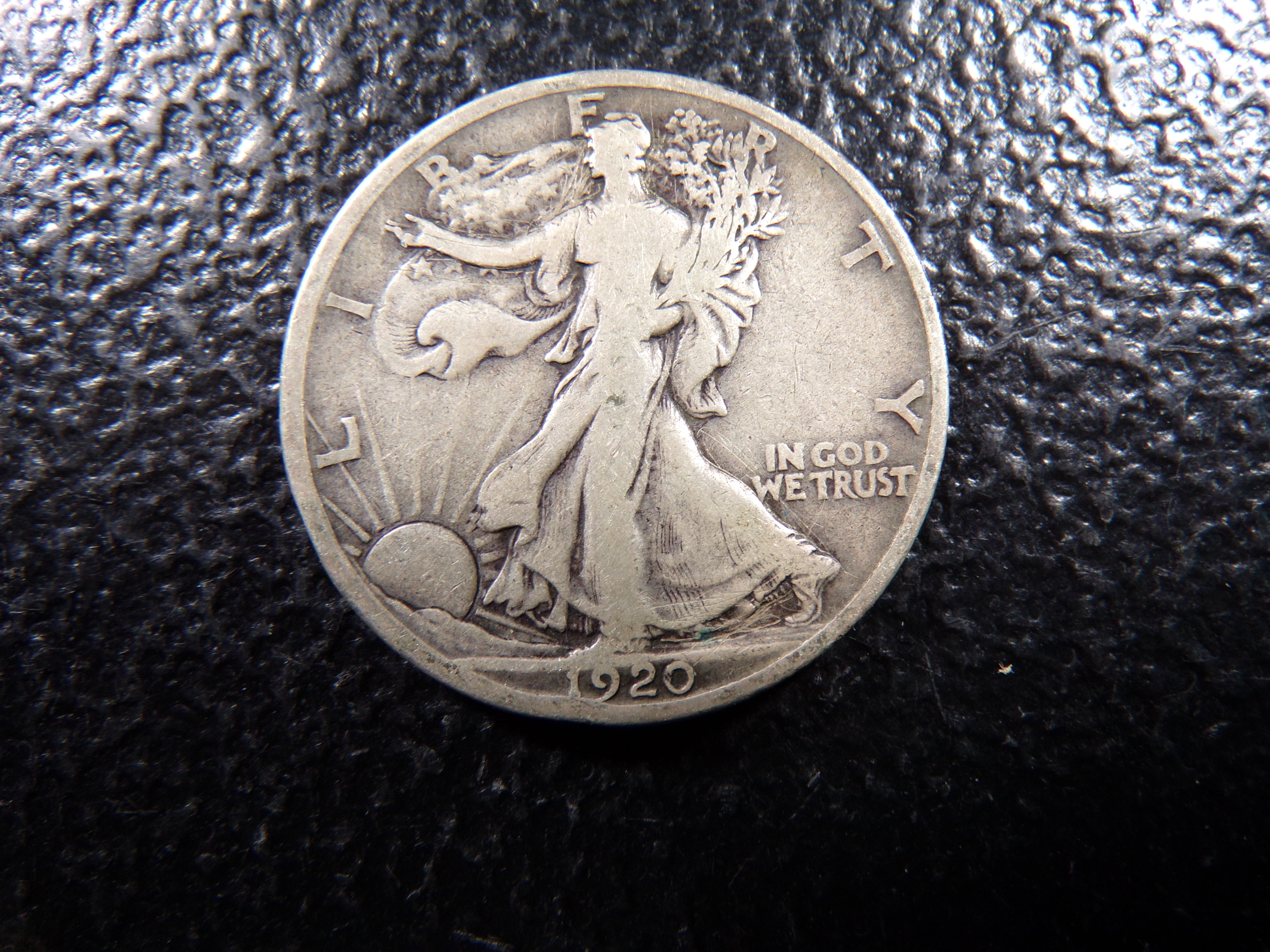 1920-D RARE DATE WALKING LIBERTY SILVER HALF DOLLAR