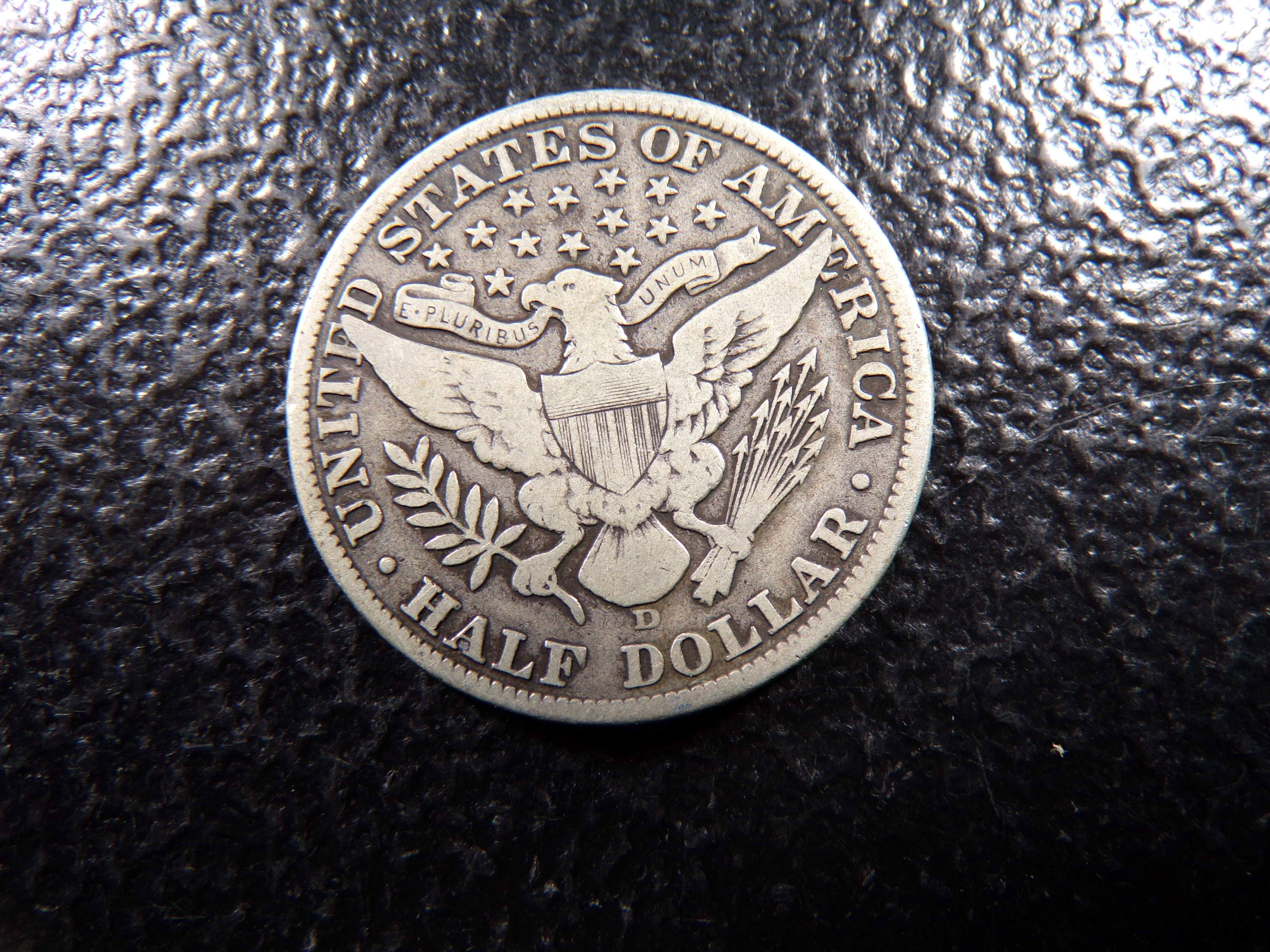 1913-D RARE DATE BARBER SILVER HALF DOLLAR