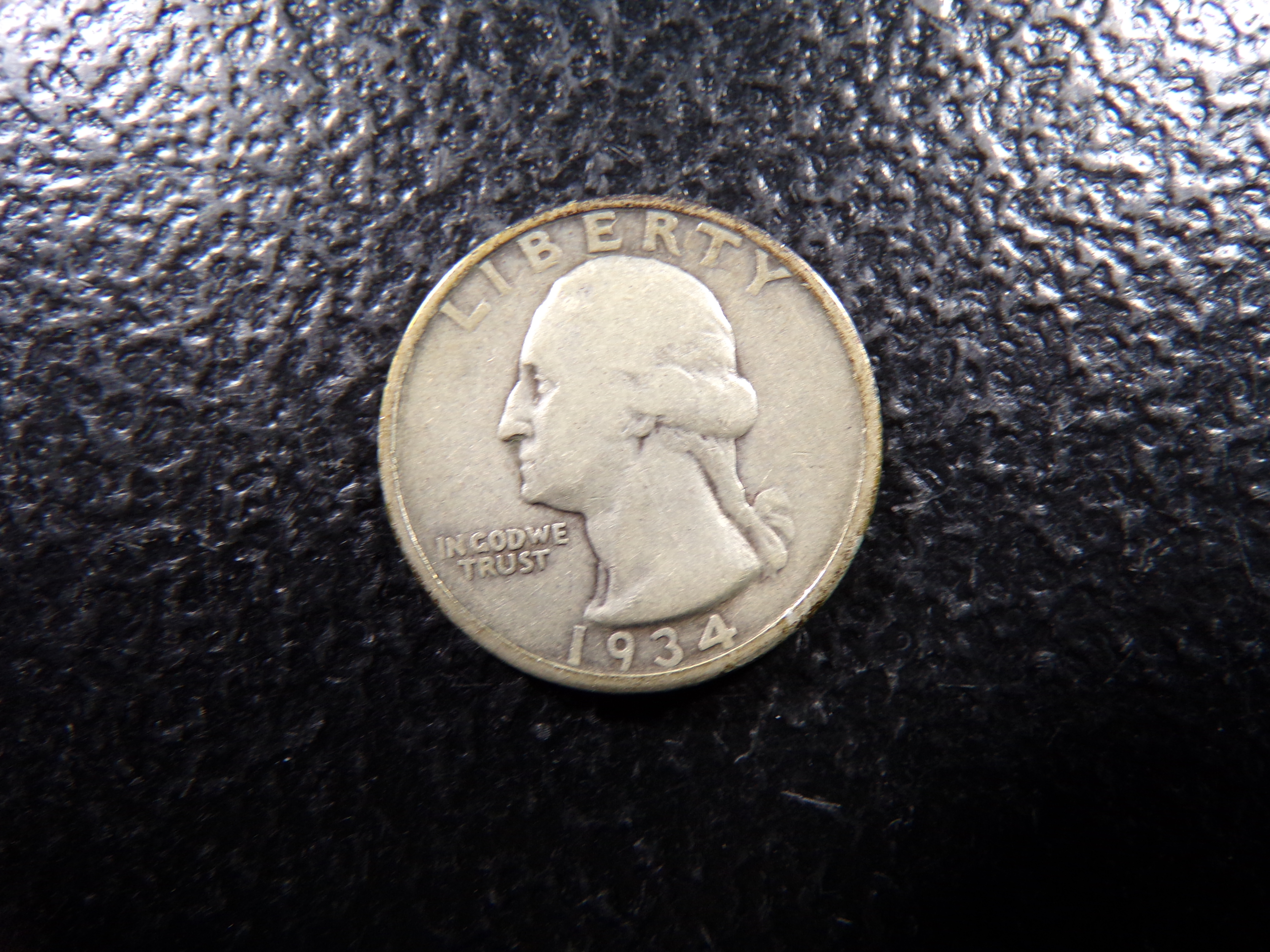 1934 WASHINGTON SILVER QUARTER