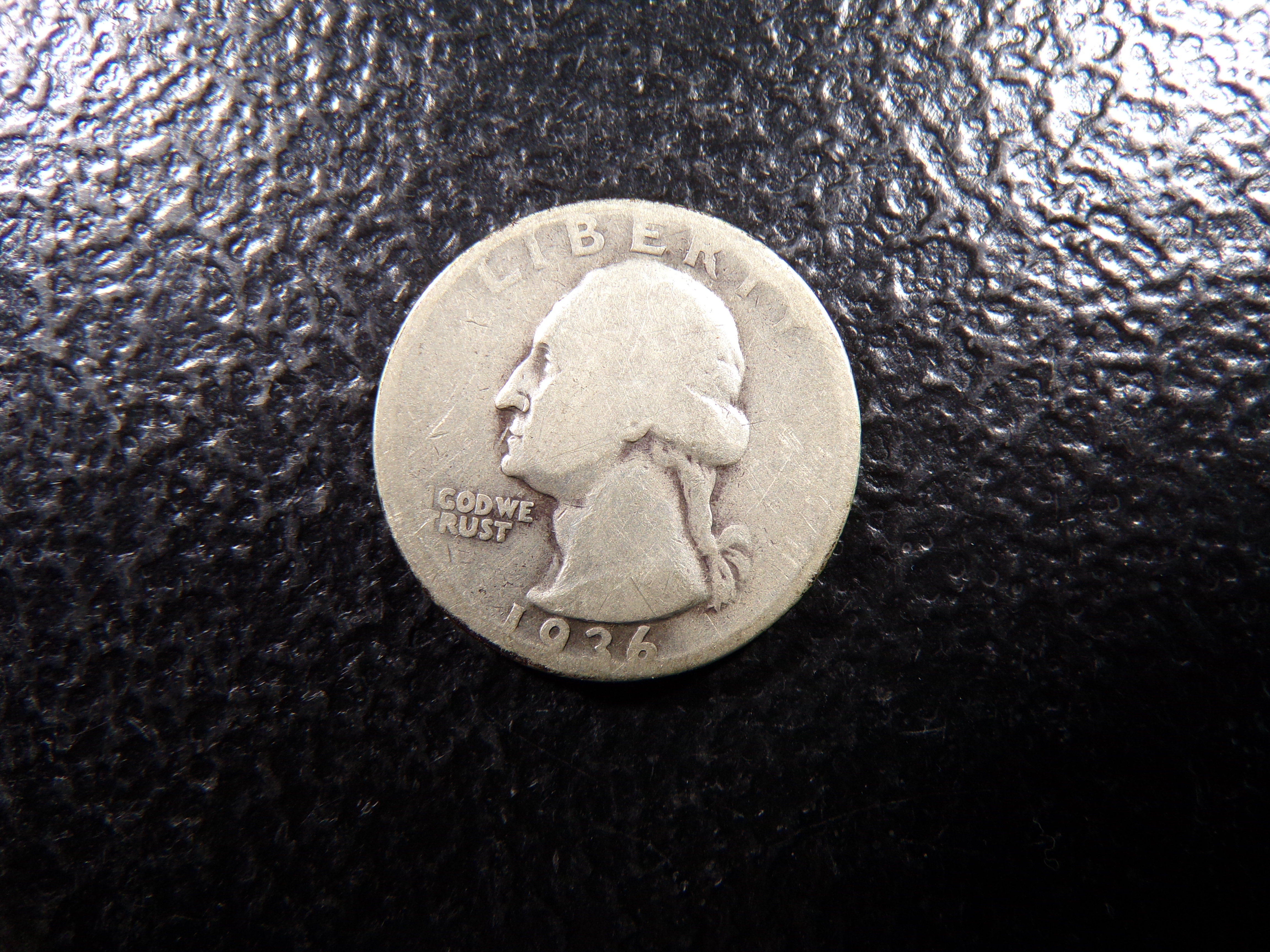 1936-D WASHINGTON SILVER QUARTER