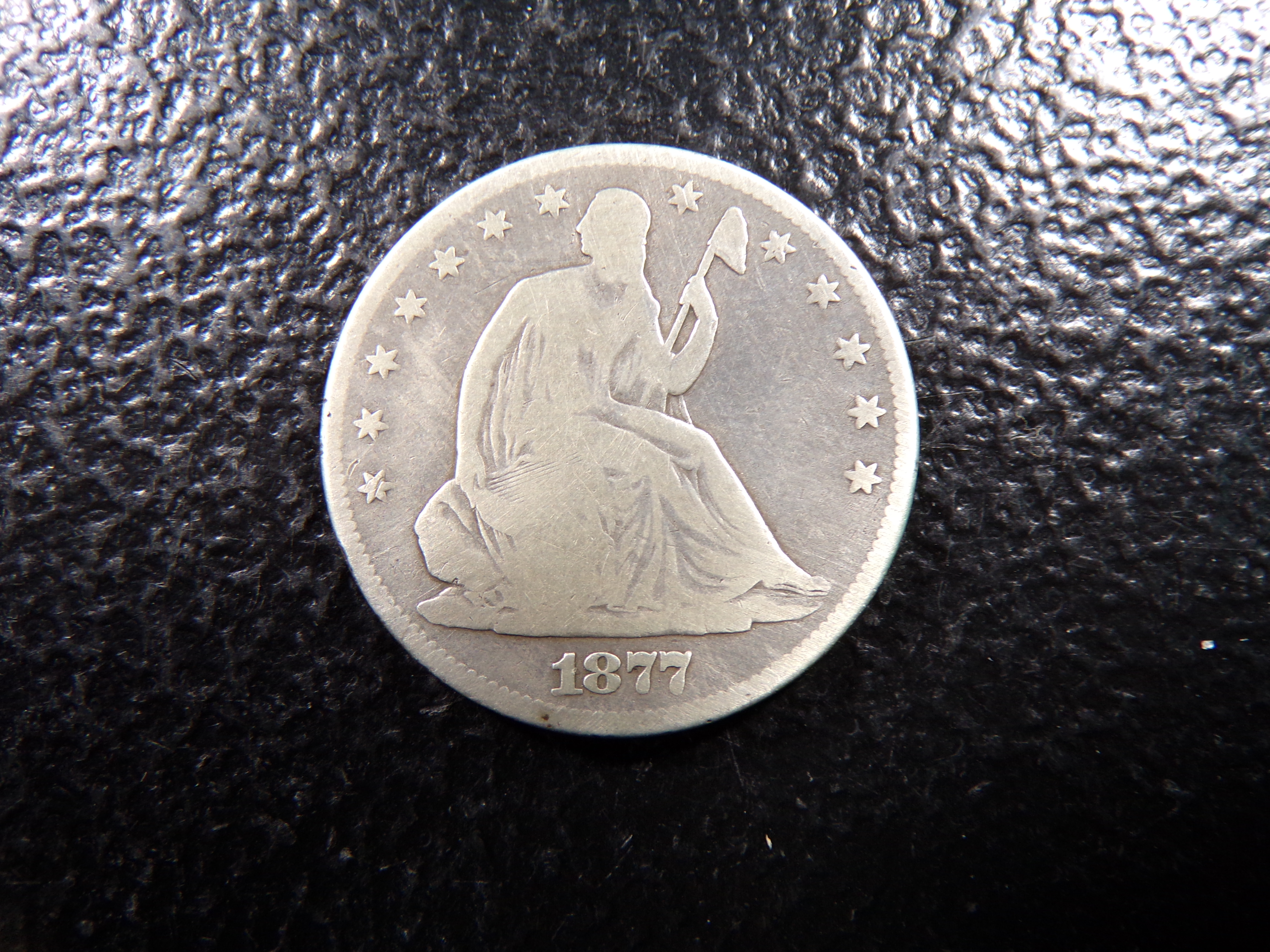 1877 SEATED LIBERTY SILVER HALF DOLLAR