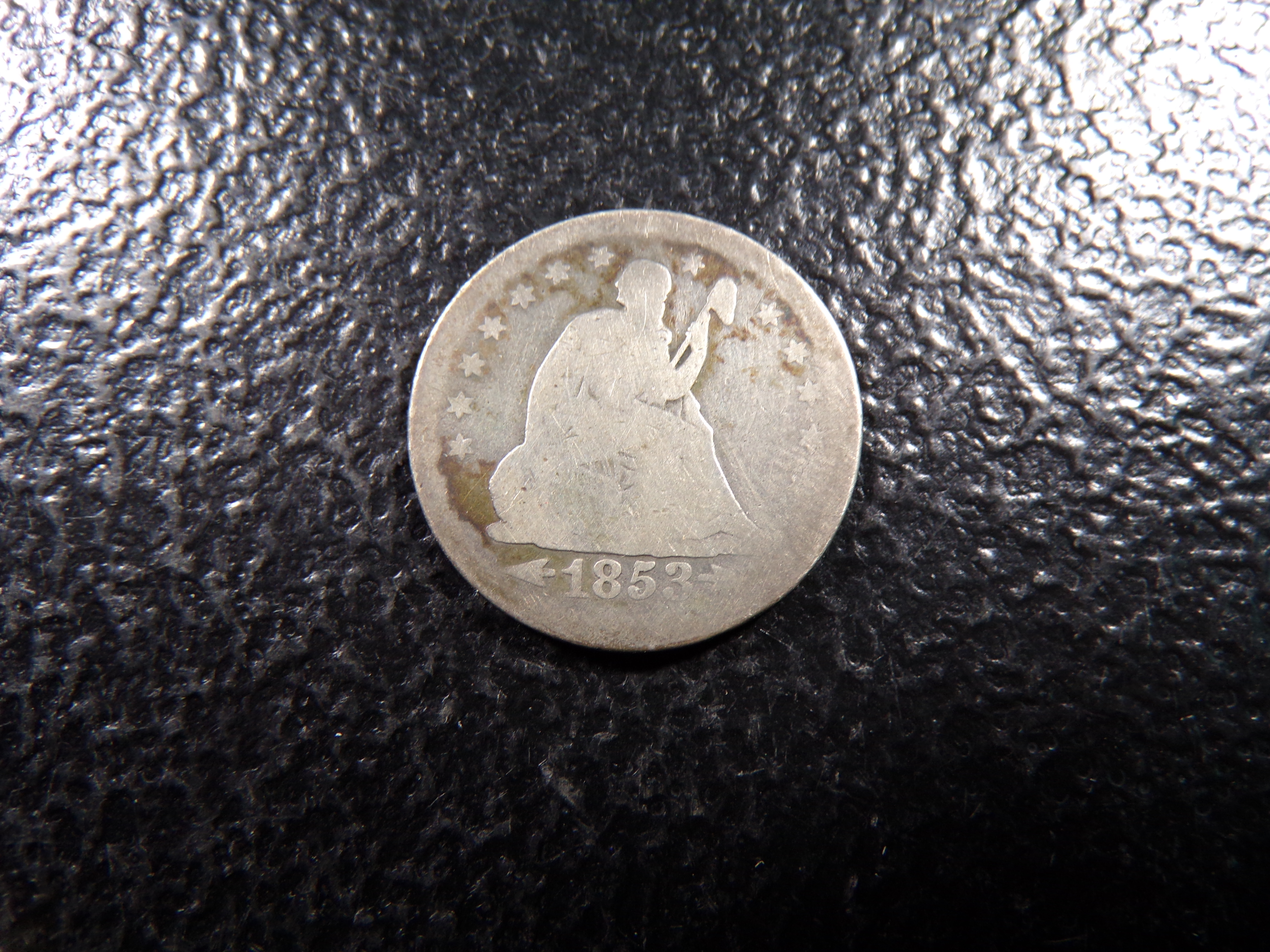 1853 SEATED LIBERTY SILVER QUARTER