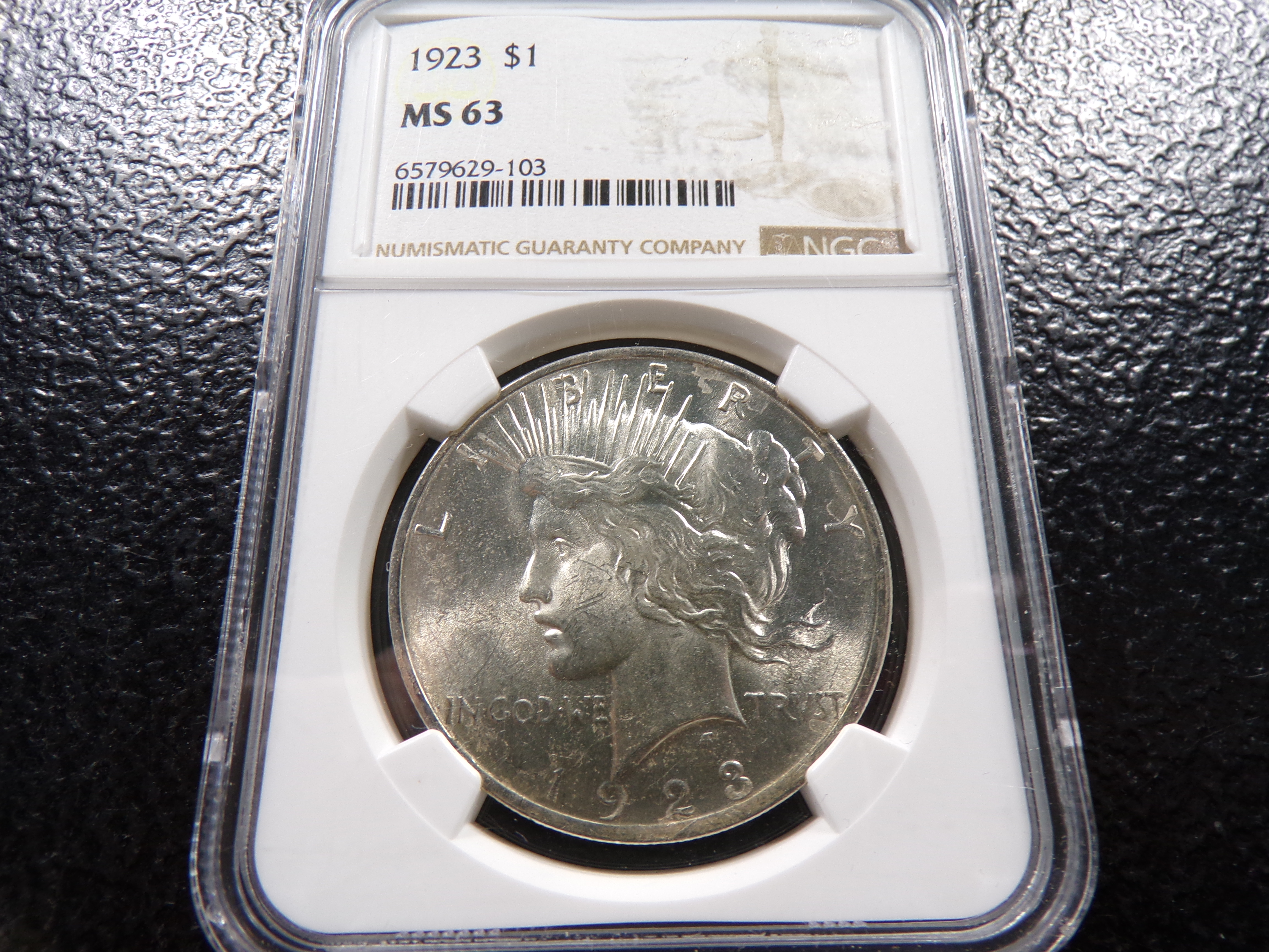 1923 NGC MS63 PEACE SILVER DOLLAR