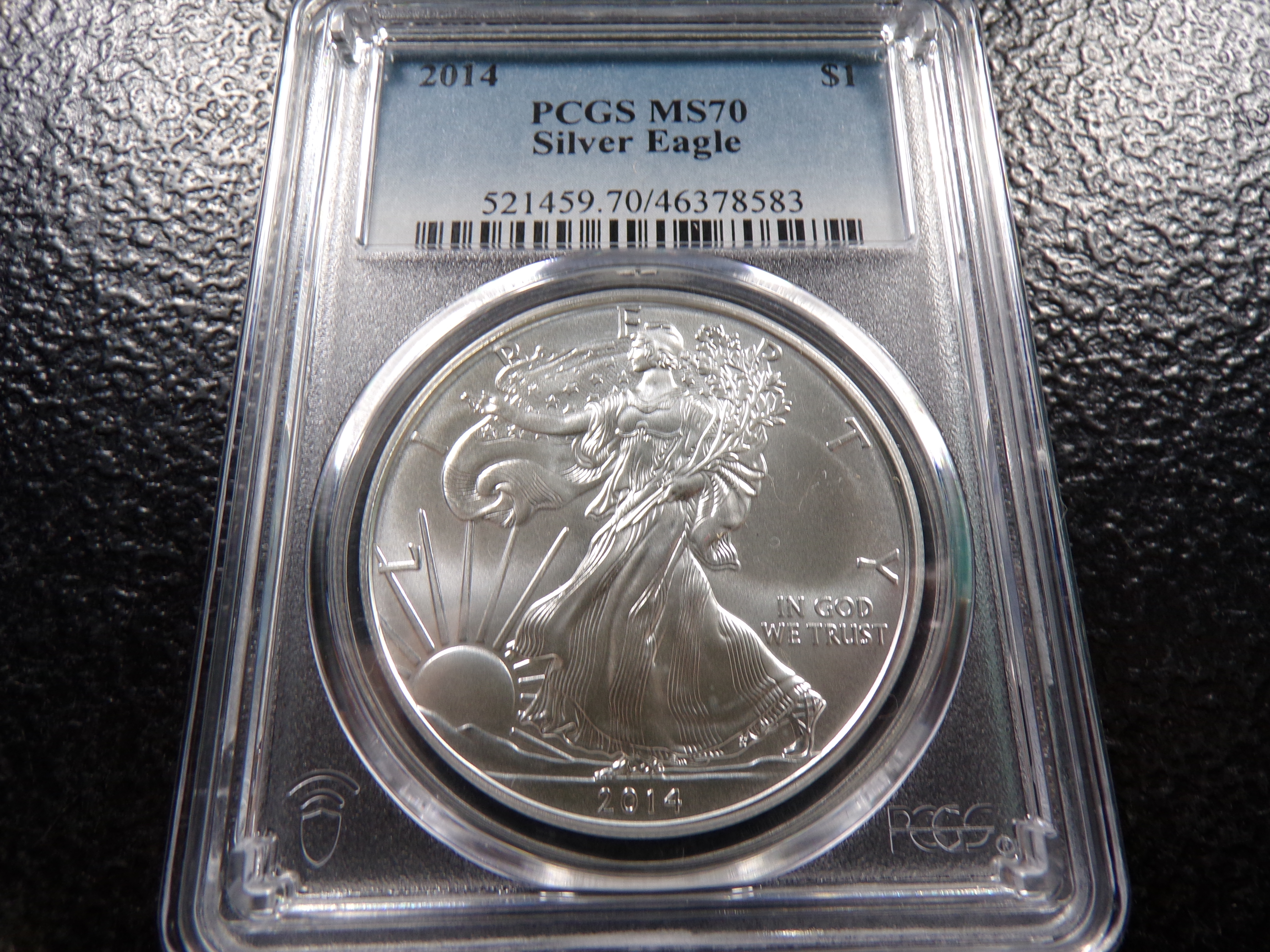 2014 PCGS MS70 AMERICAN SILVER EAGLE DOLLAR