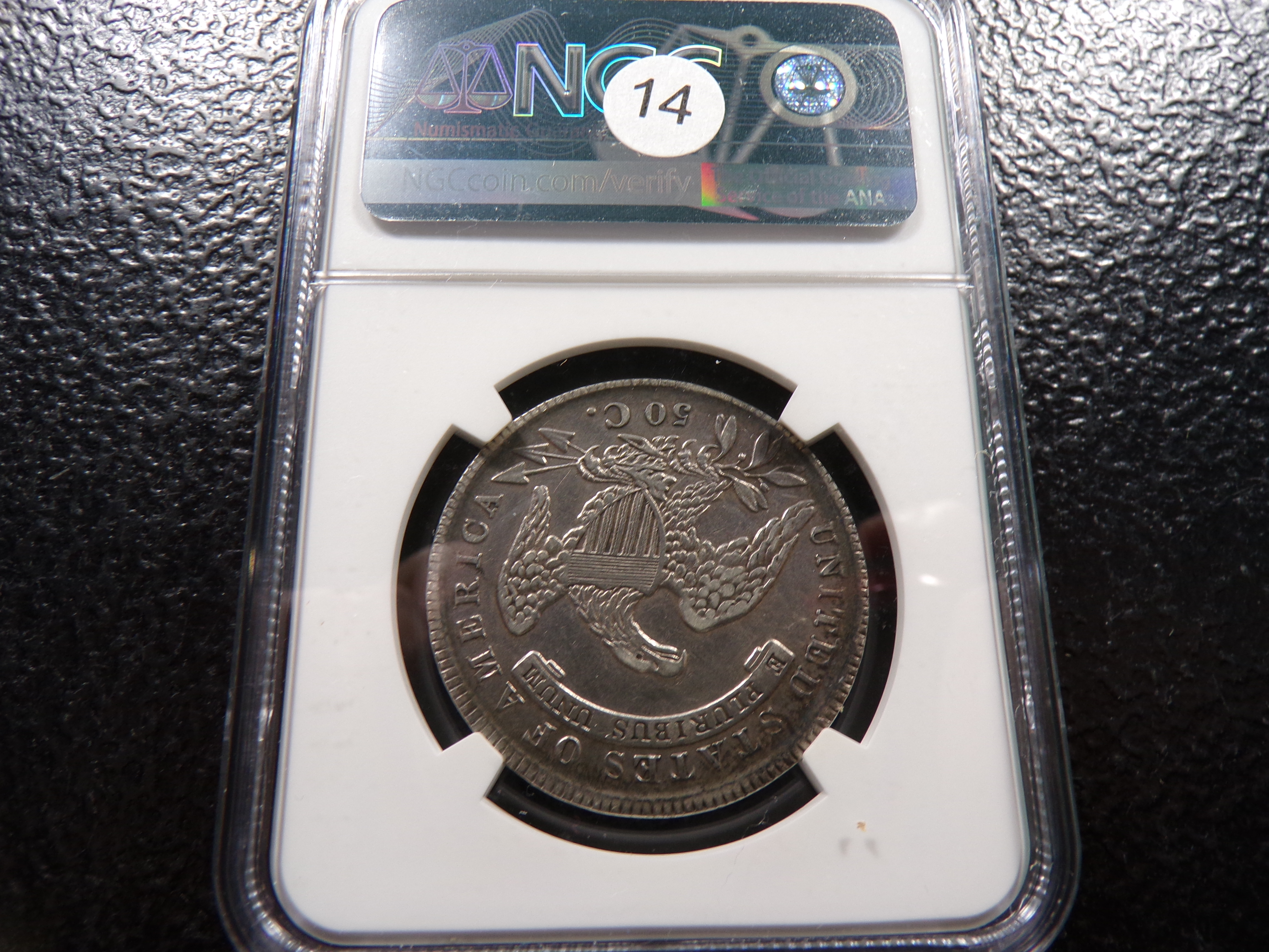 1836 NGC VF DETAILS RARE DATE CAPPED BUST SILVER HALF DOLLAR