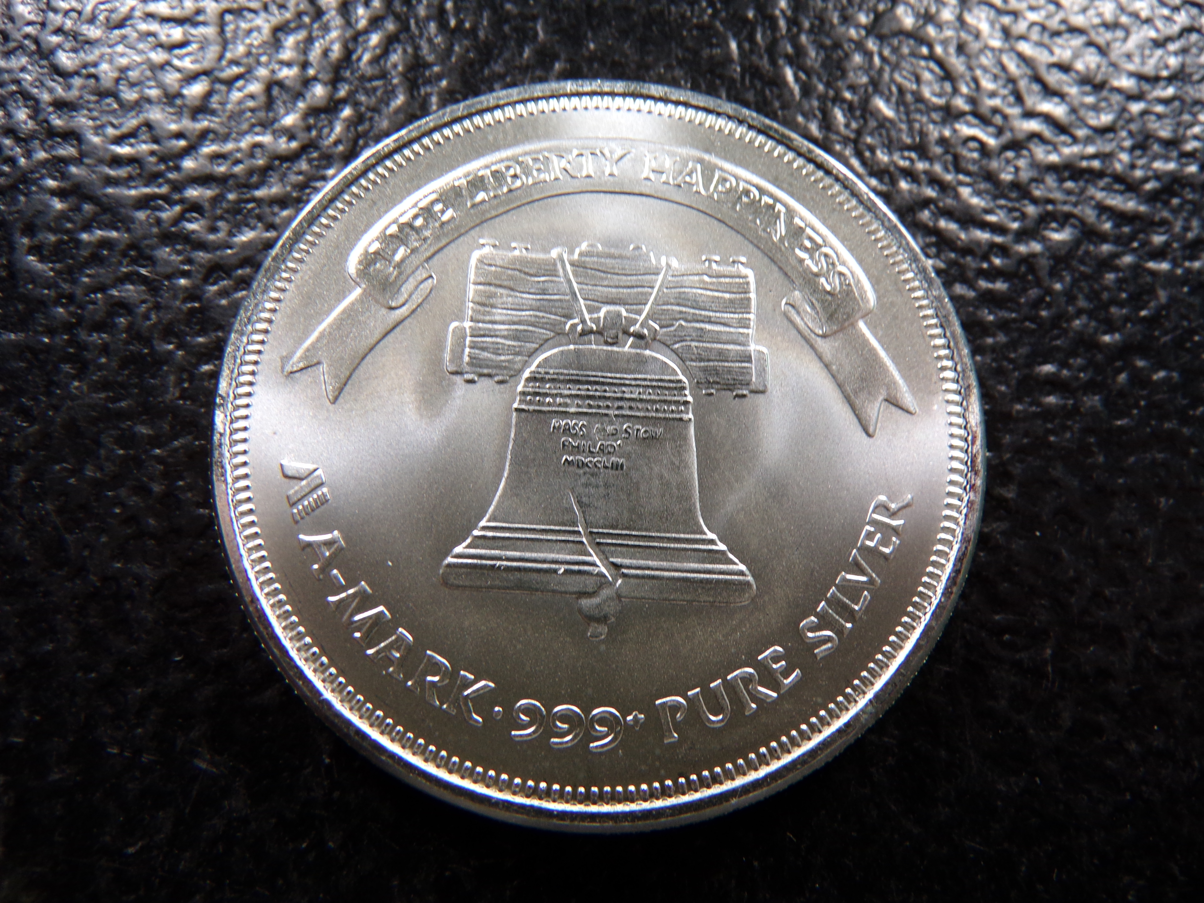 LIBERTY BELL 1 OUNCE 999+ PURE SILVER
