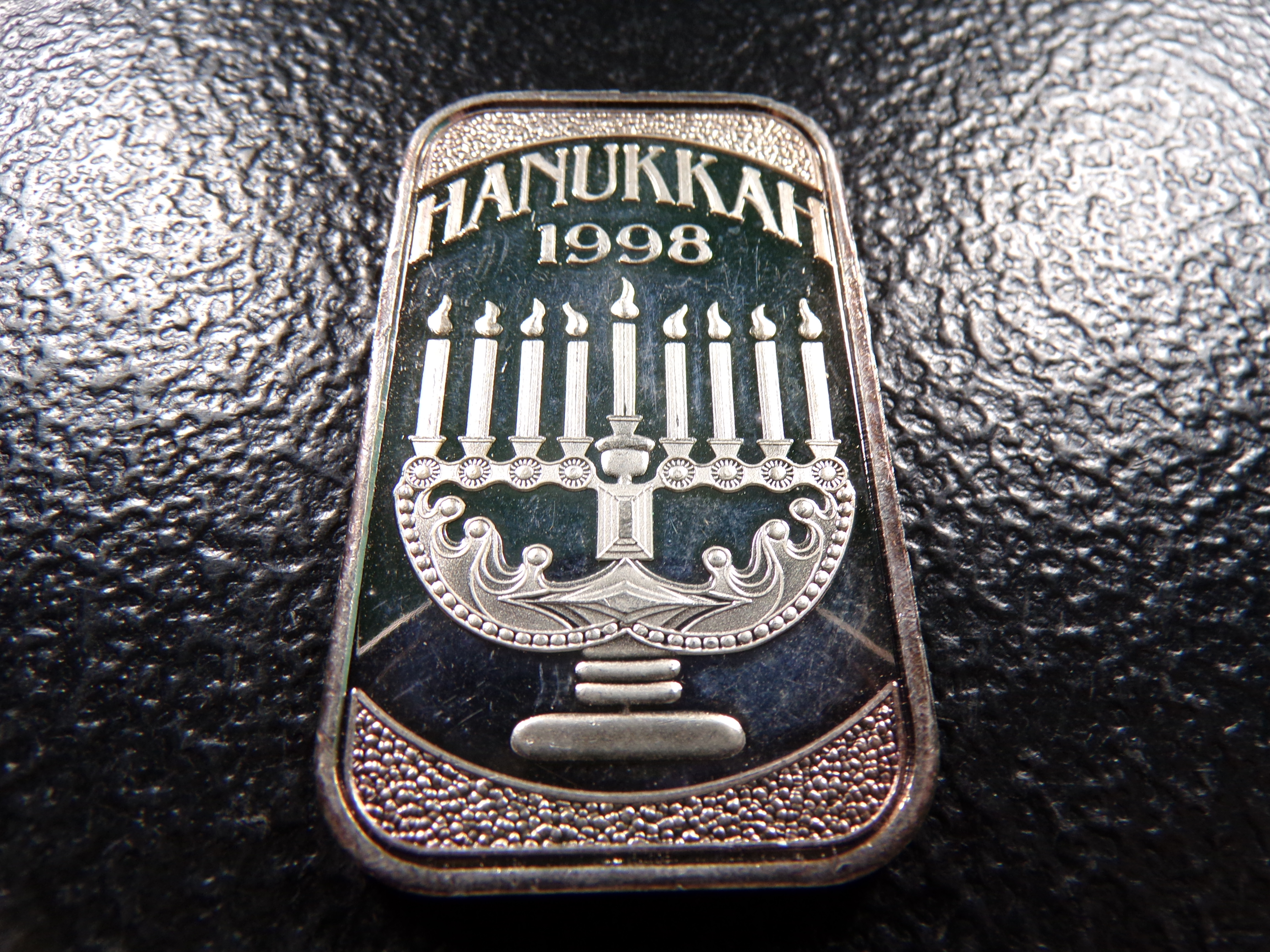 1 OUNCE .999 FINE SILVER BAR HANUKKAH SILVER BAR