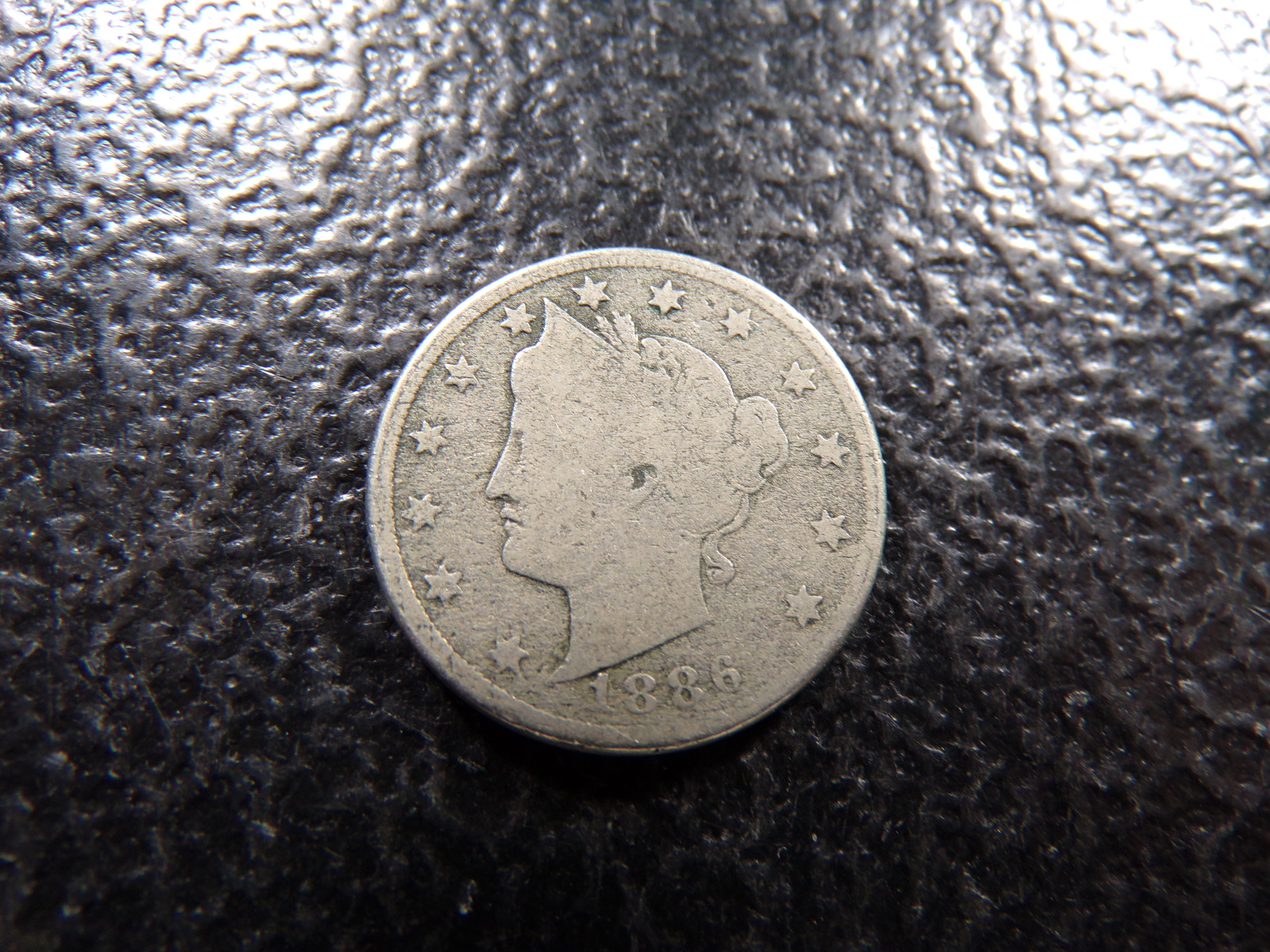 1886 KEY DATE LIBERTY HEAD V NICKEL
