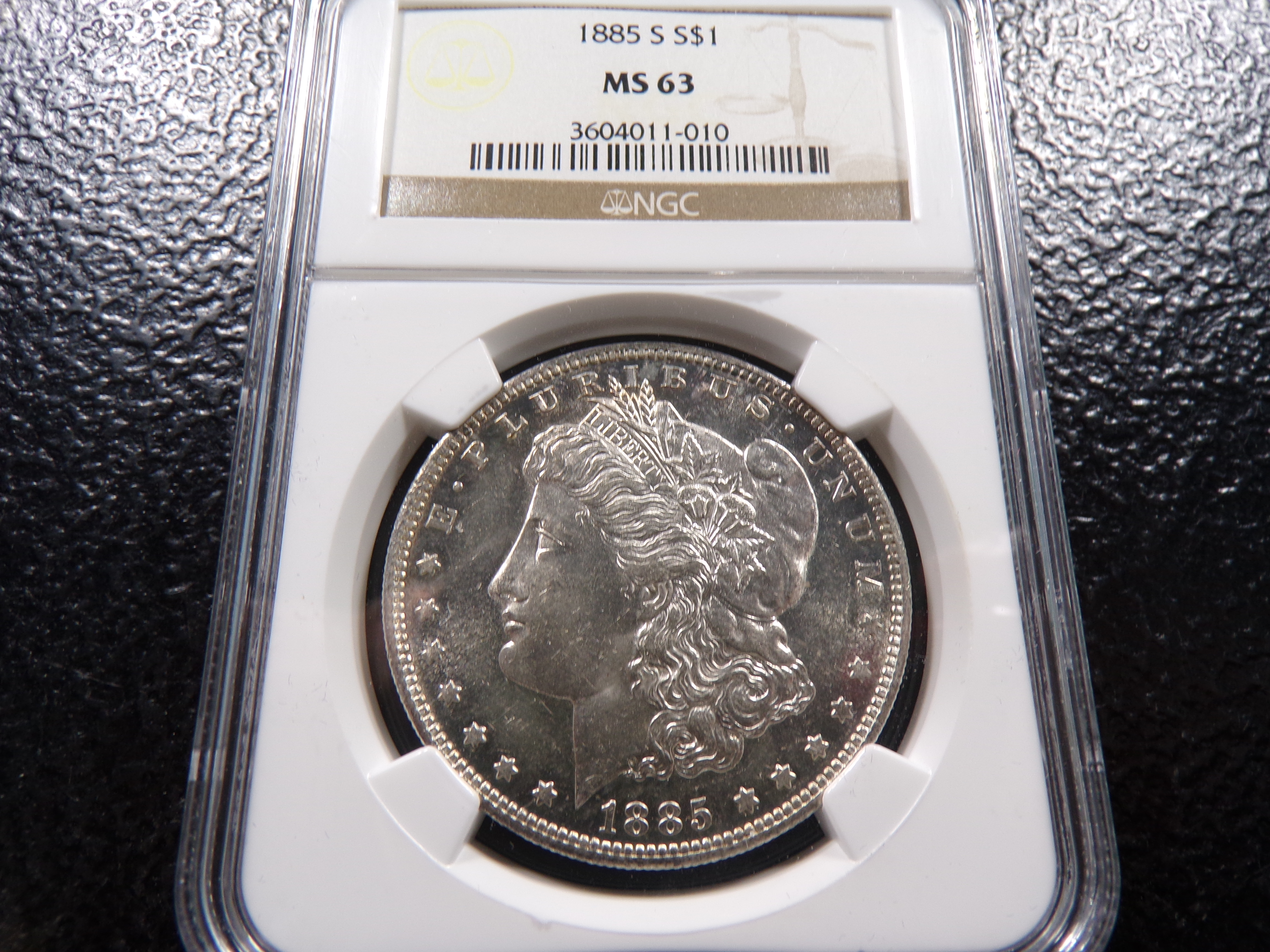1885-S NGC MS63 MORGAN SILVER DOLLAR