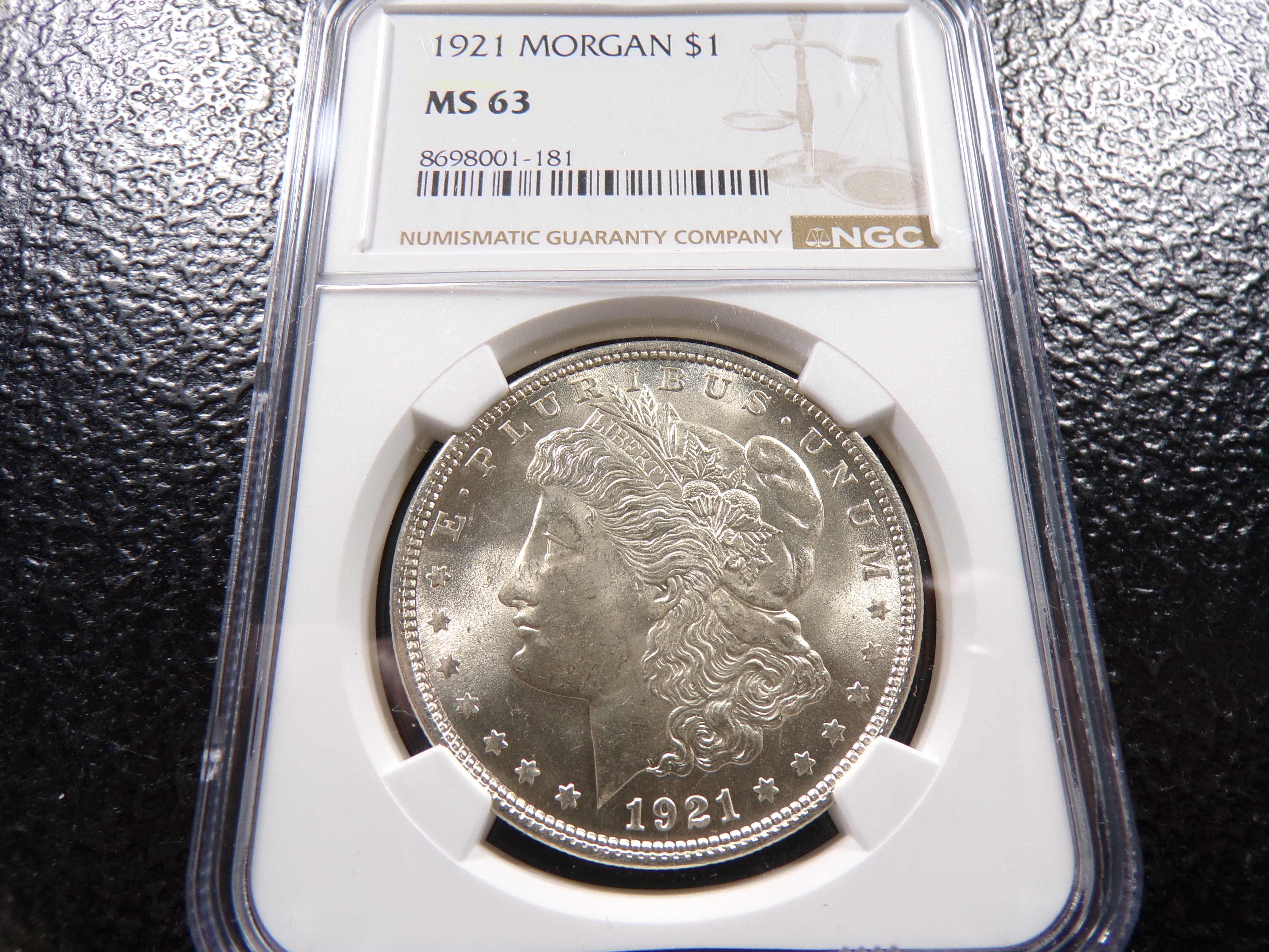 1921 NGC MS63 MORGAN SILVER DOLLAR