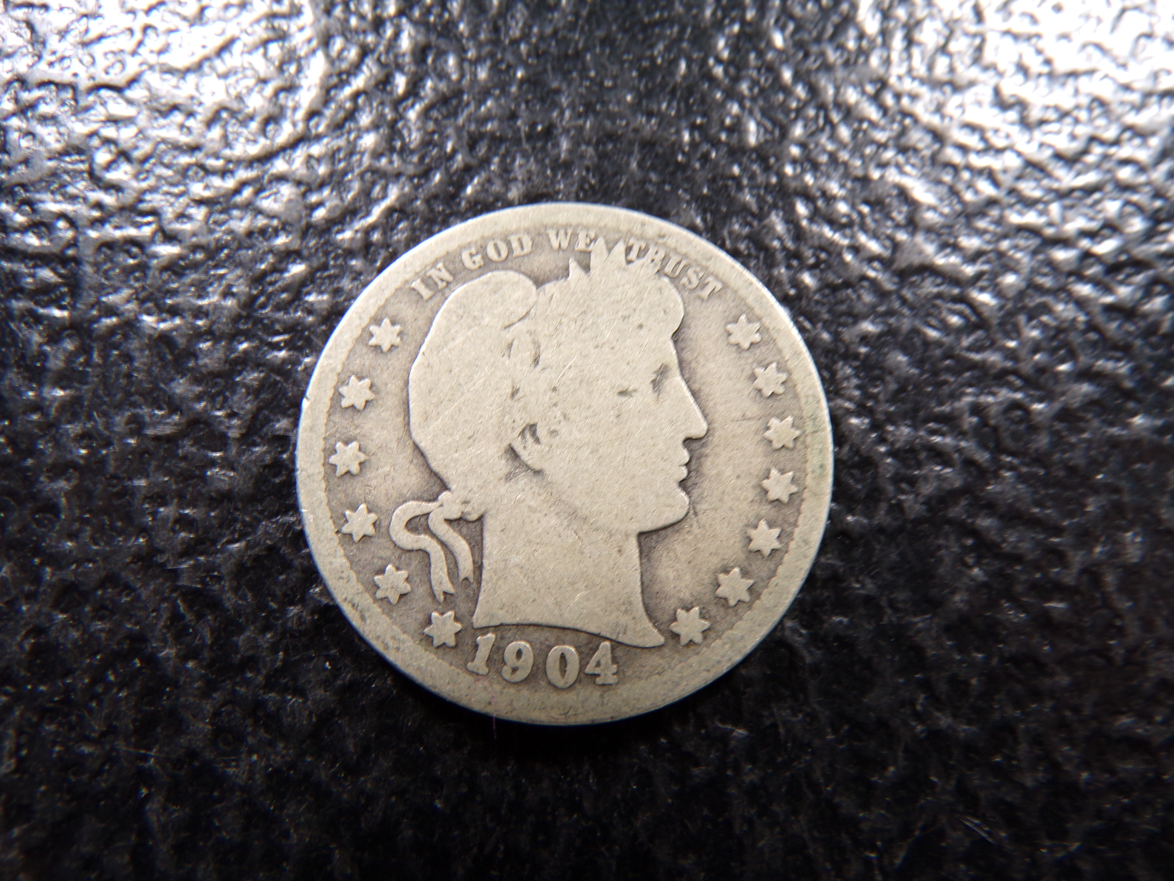 1904-O BARBER SILVER QUARTER