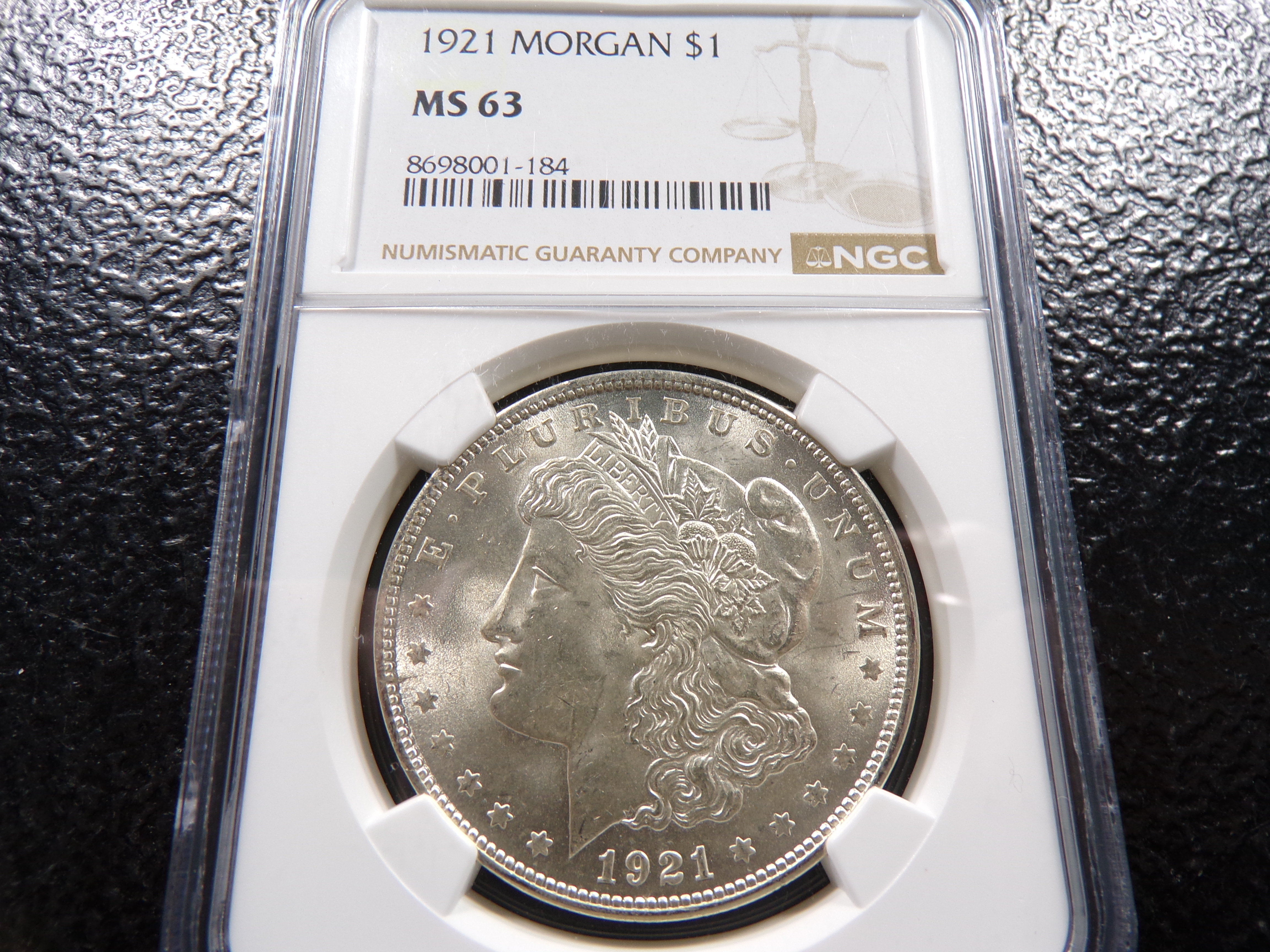 1921 NGC MS63 MORGAN SILVER DOLLAR
