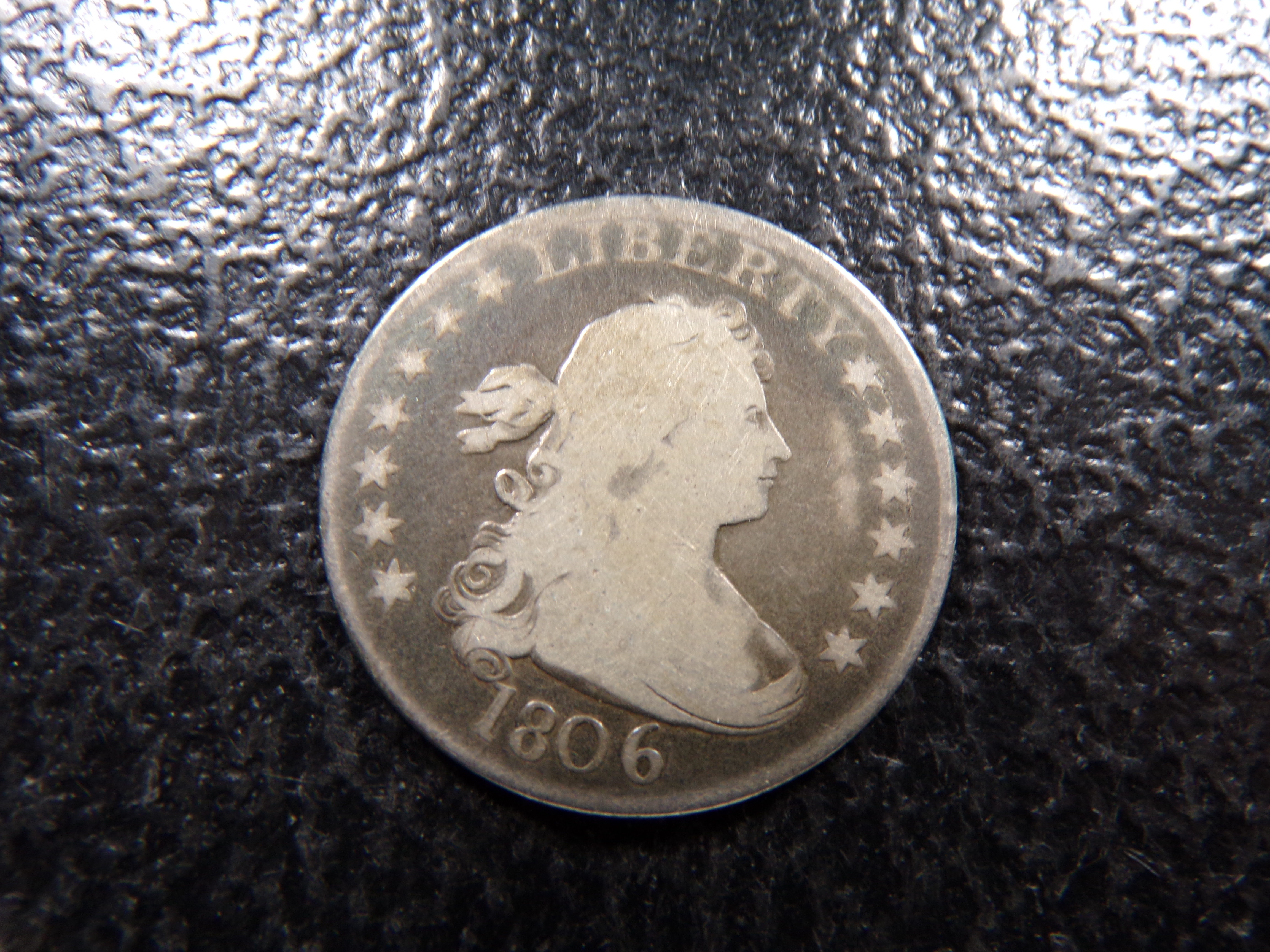 1806 RARE KEY DATE DRAPED BUST SILVER QUARTER