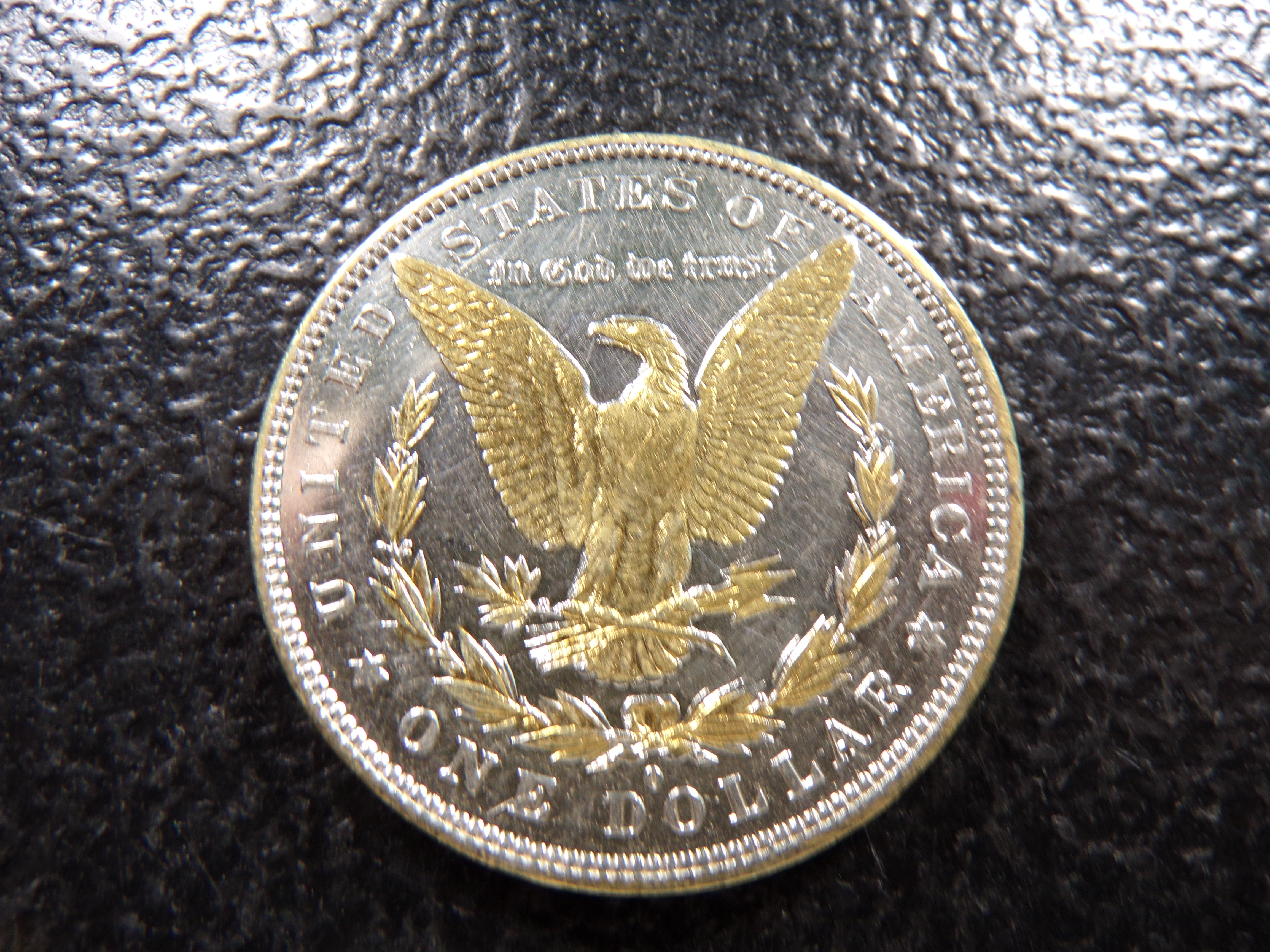 1882-O GOLD COLOR ENHANCED MORGAN SILVER DOLLAR