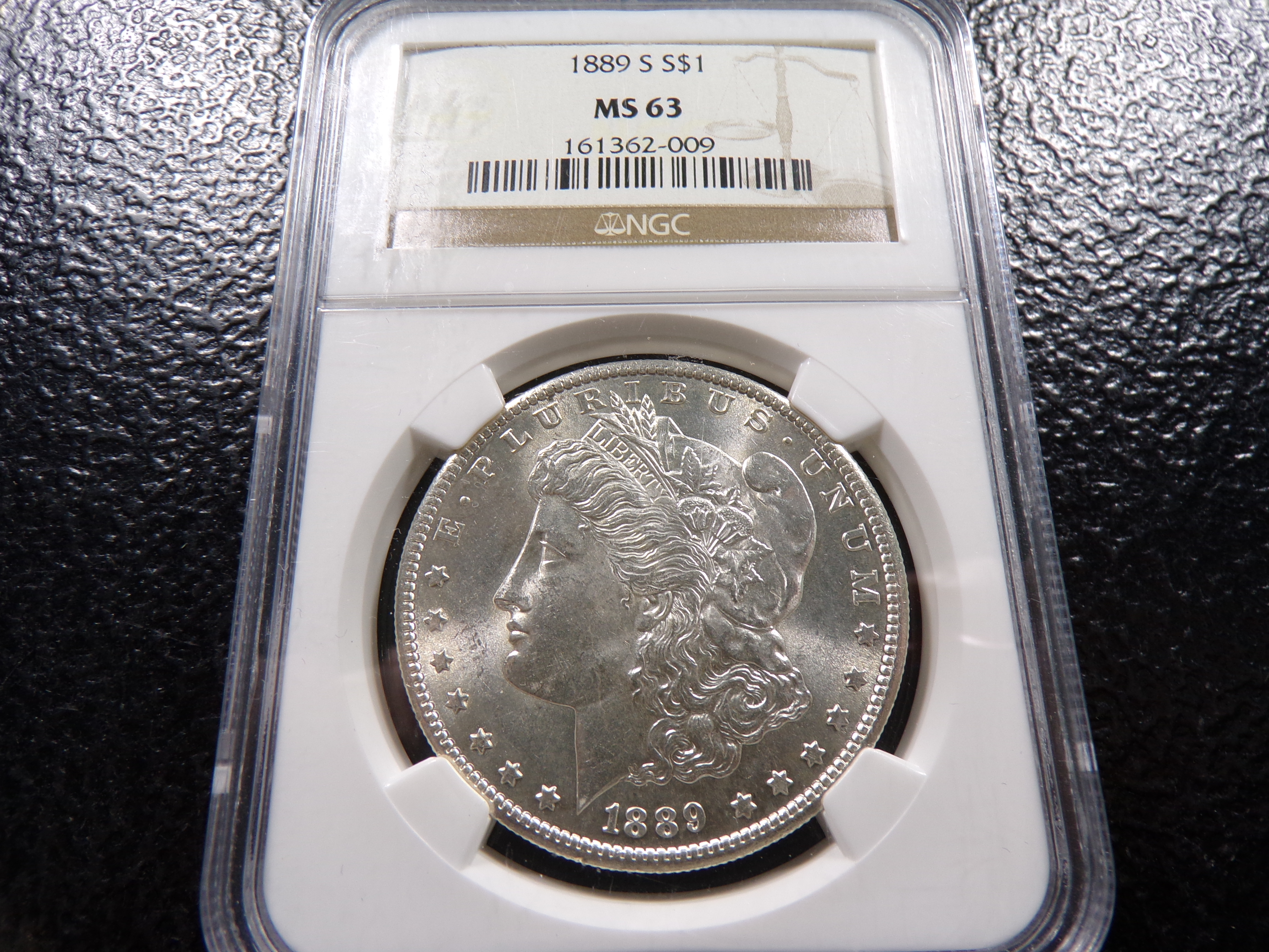 1889-S NGC MS63 MORGAN SILVER DOLLAR