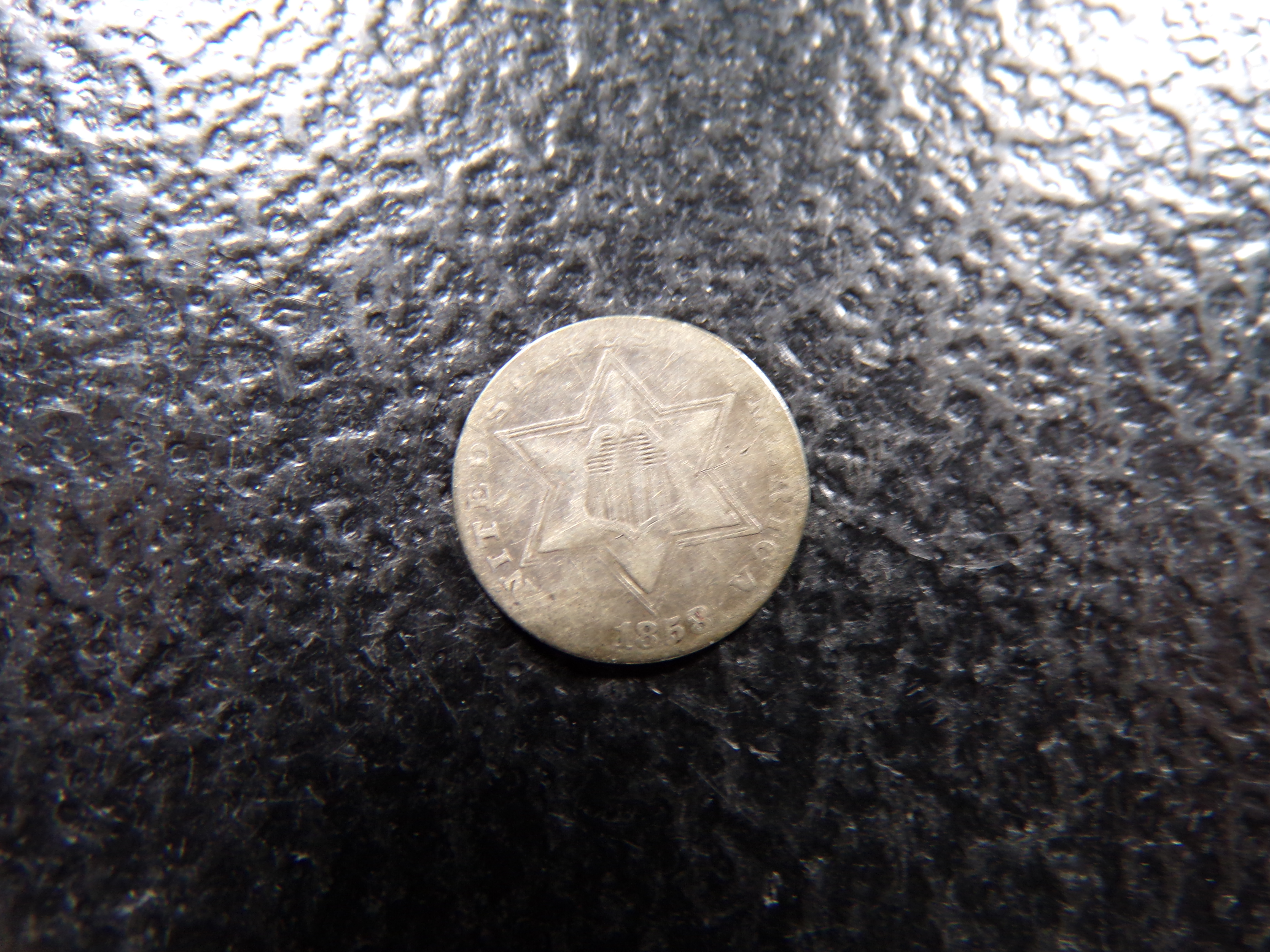 1858 III CENT SILVER