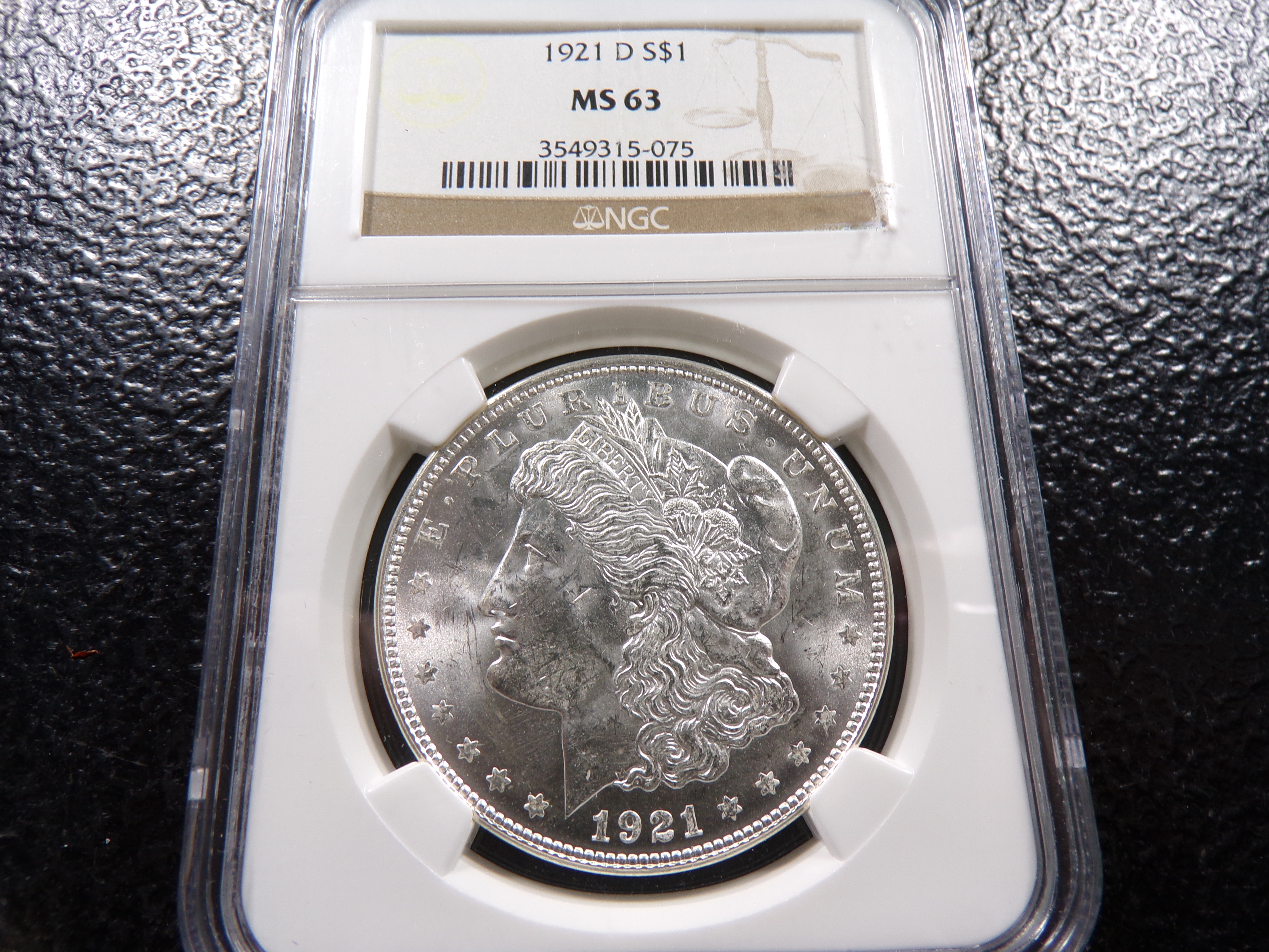 1921-D NGC MS63 MORGAN SILVER DOLLAR