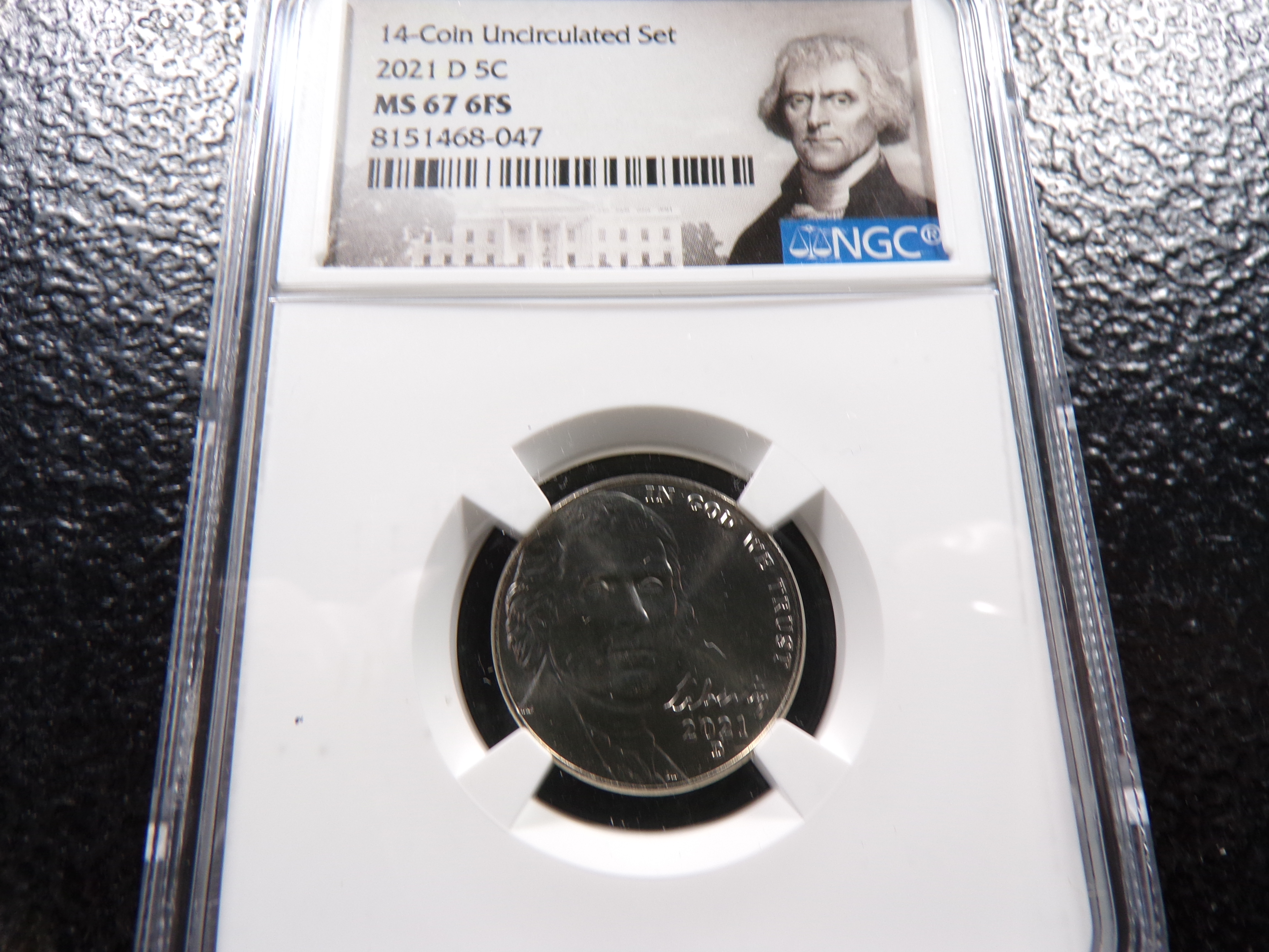 2021-D NGC MS67 6FS JEFFERSON NICKEL