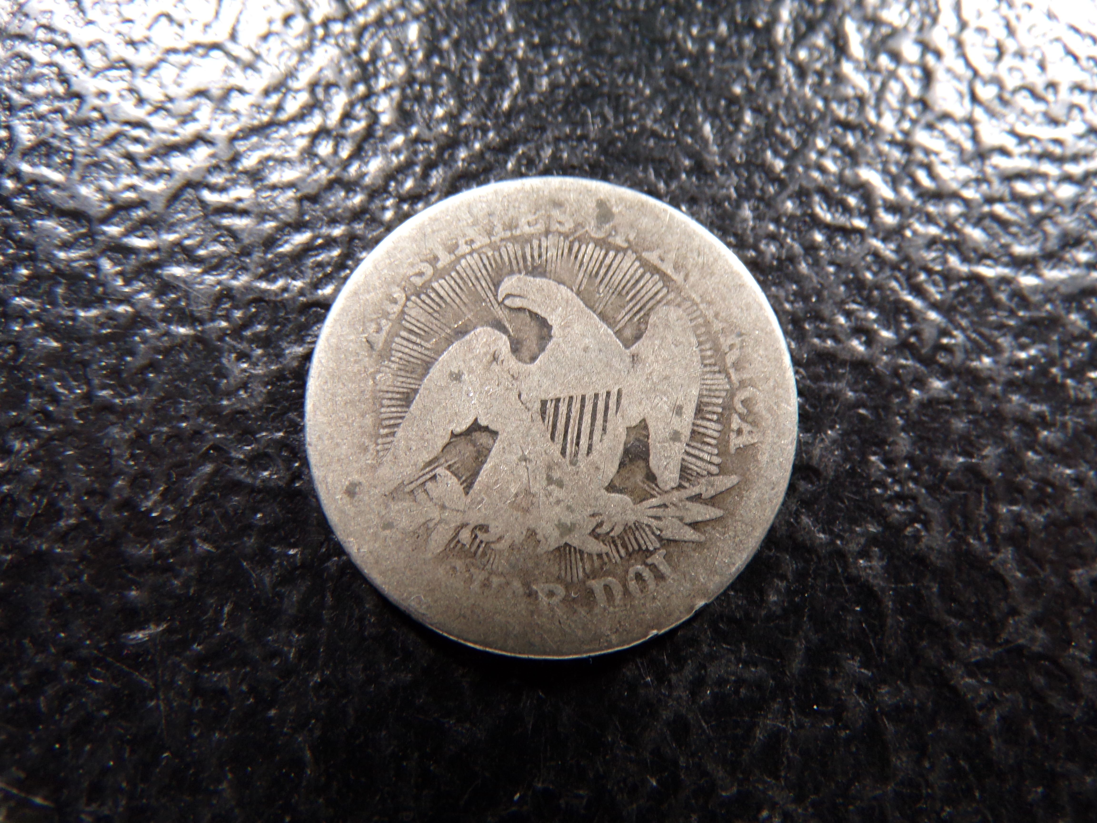 1853 W/ARROWS SEATED LIBERTY SILVER QUARTER