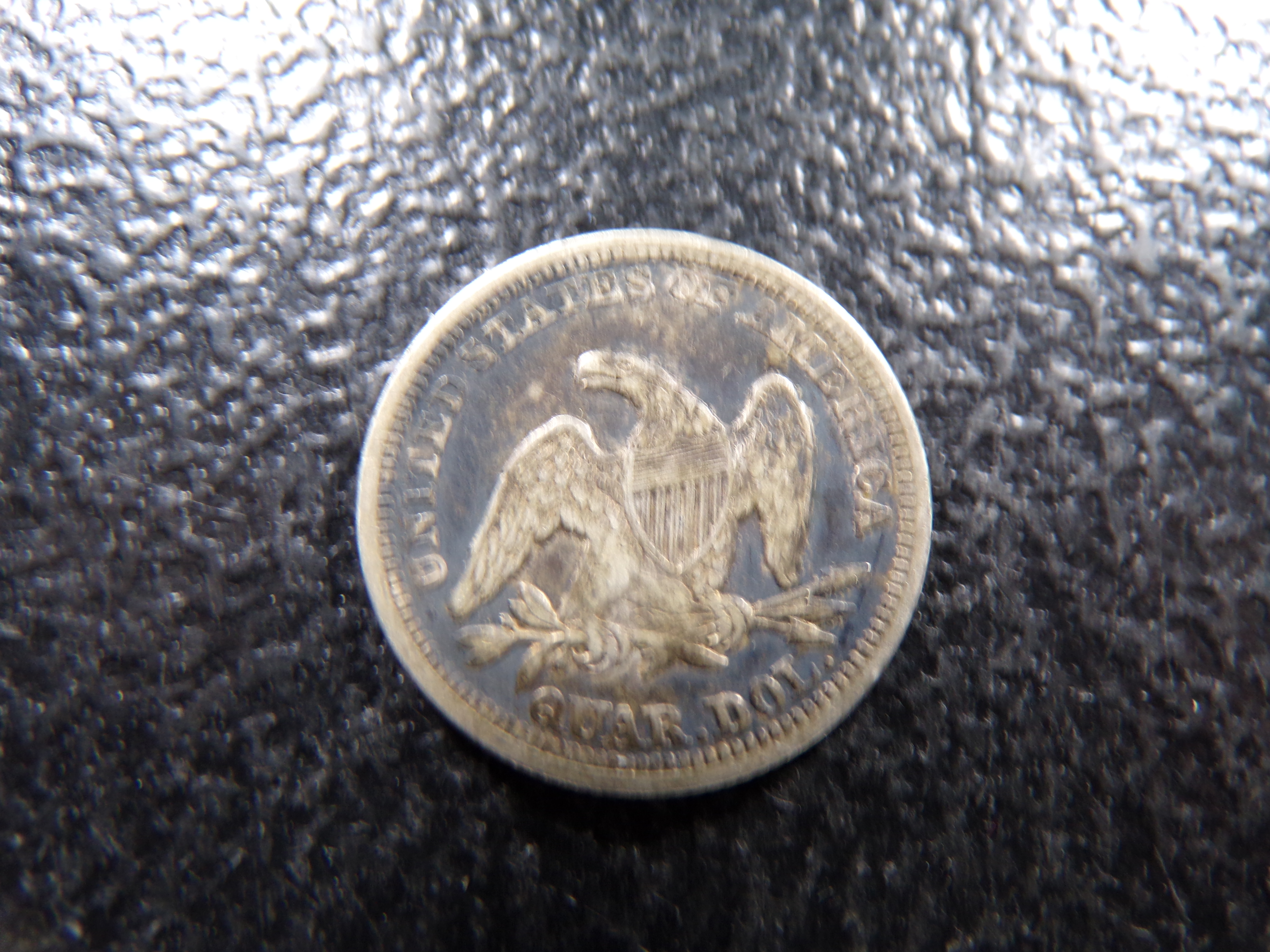 1857 SEATED LIBERTY SILVER QUARTER
