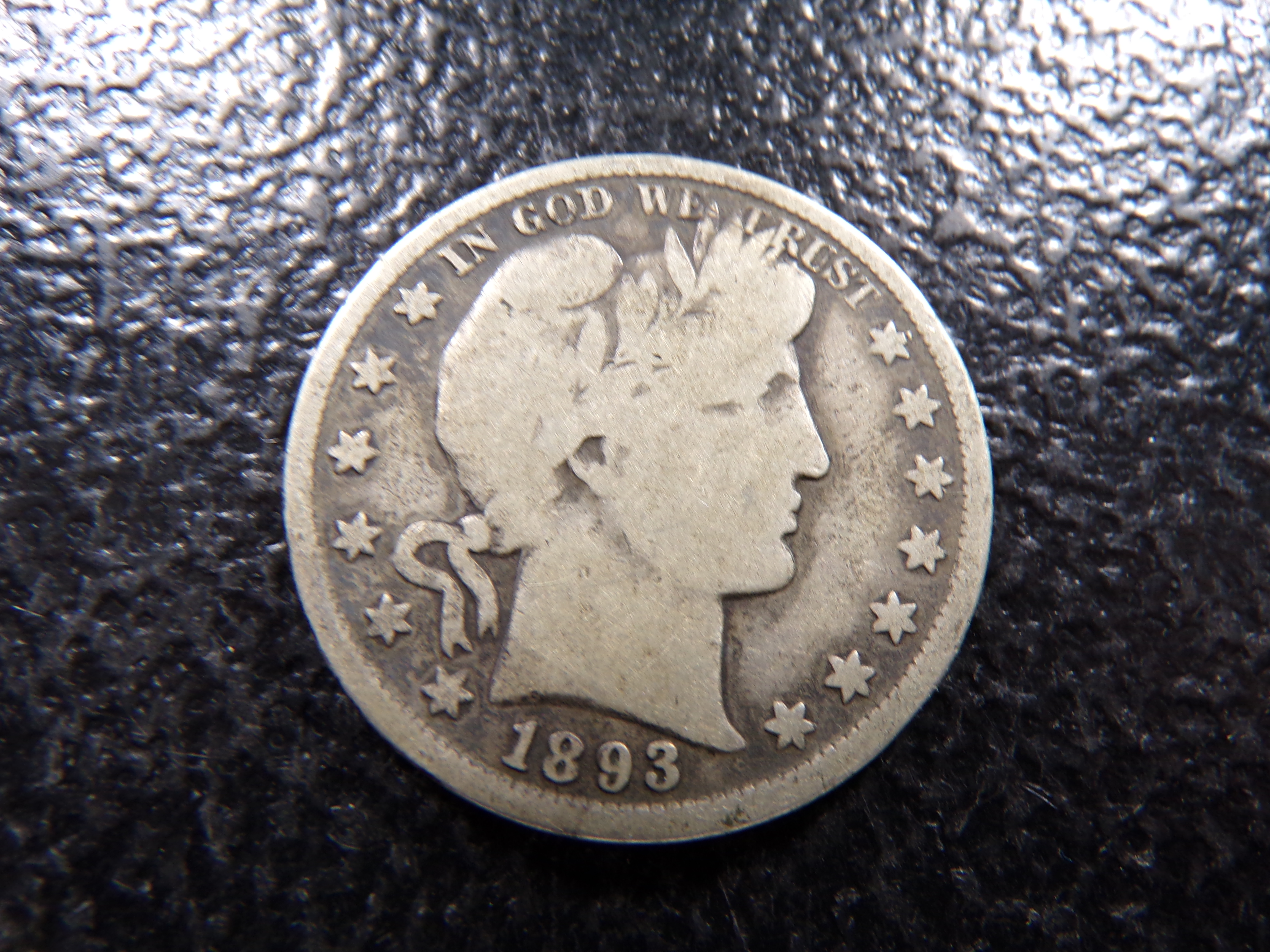 1893 BARBER SILVER HALF DOLLAR