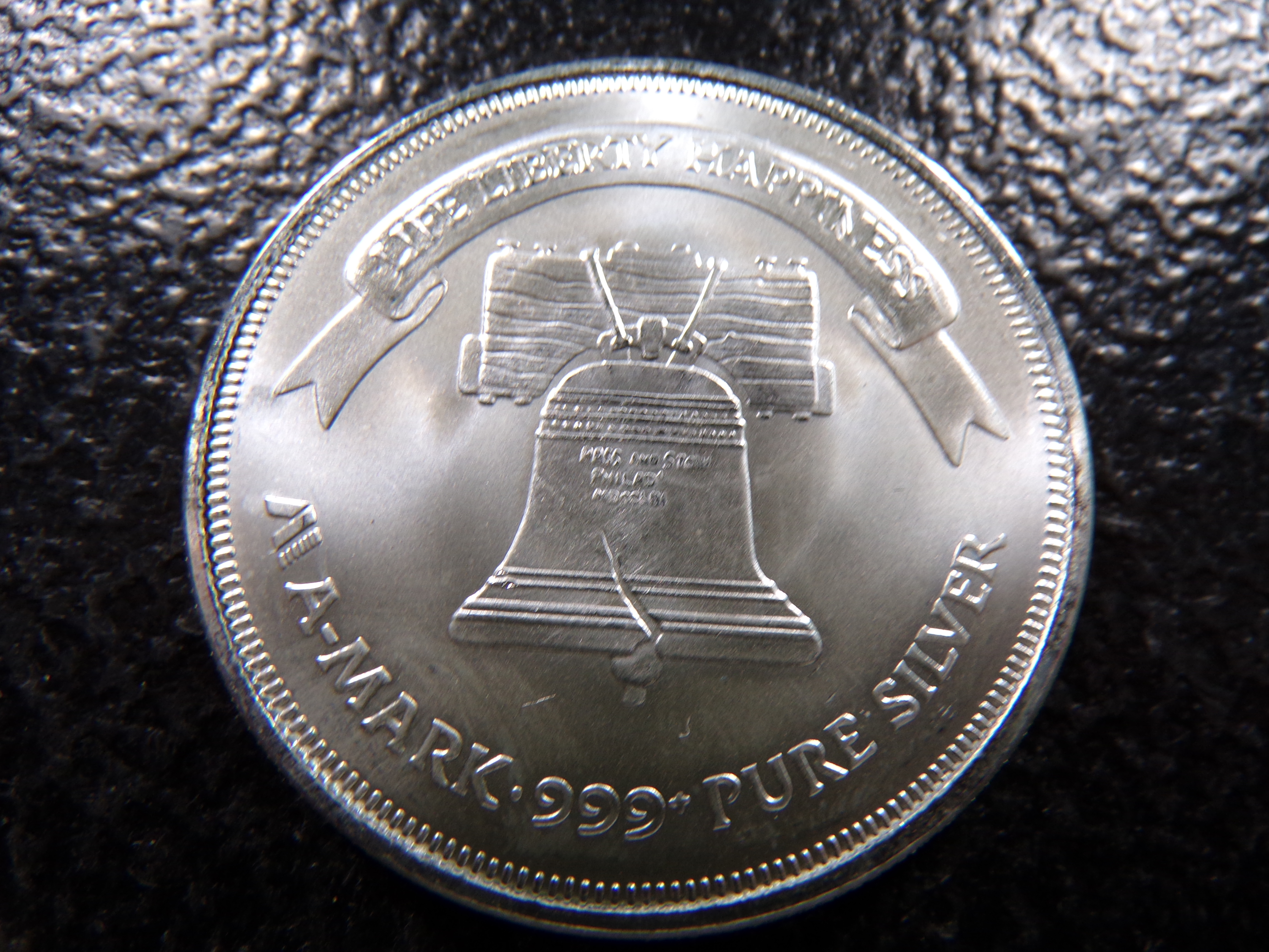 LIBERTY BELL 1 OUNCE 999+ PURE SILVER