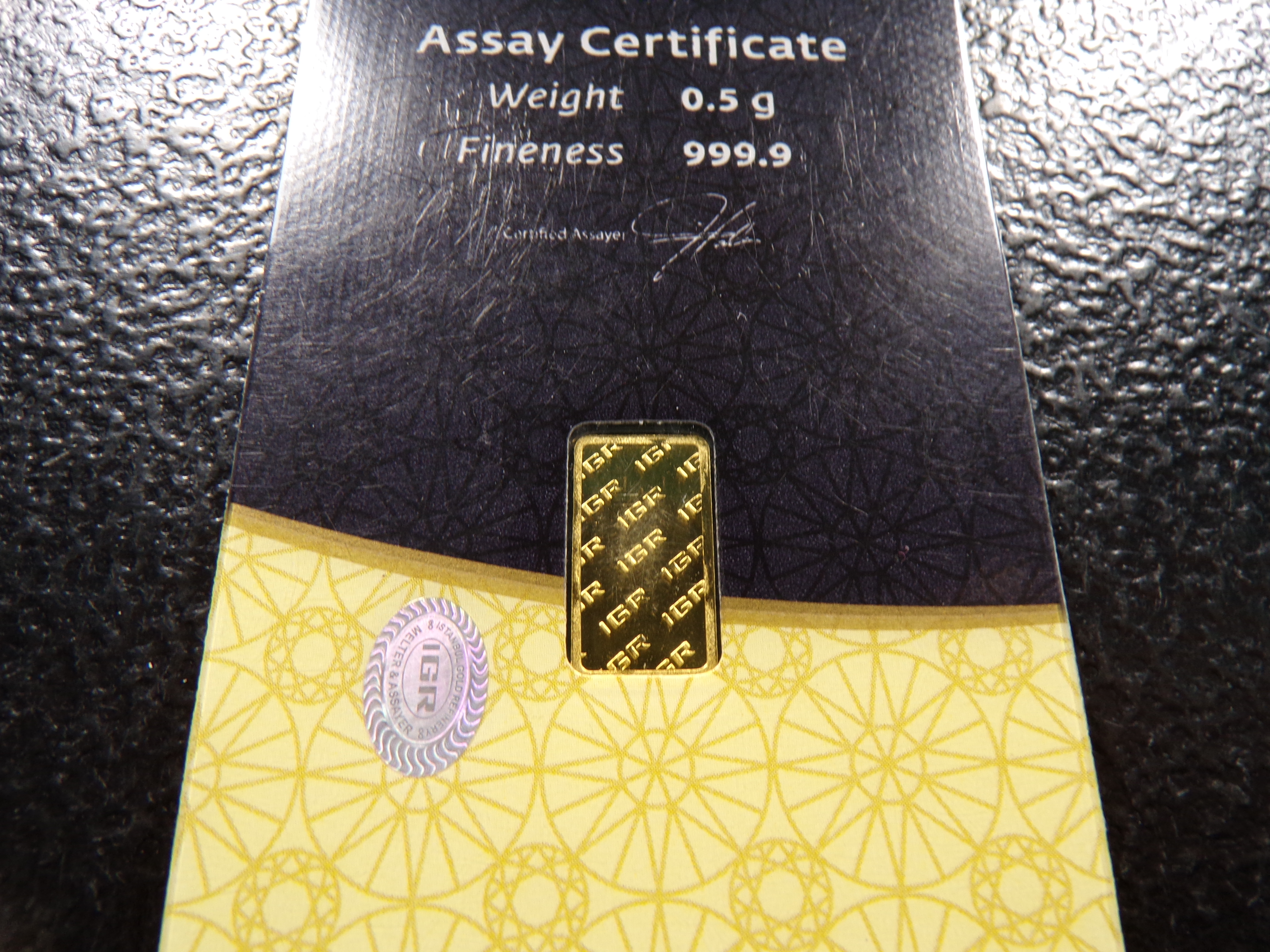 IGR GOLDGRAM 0.5 GRAM 999.9 FINE GOLD BAR