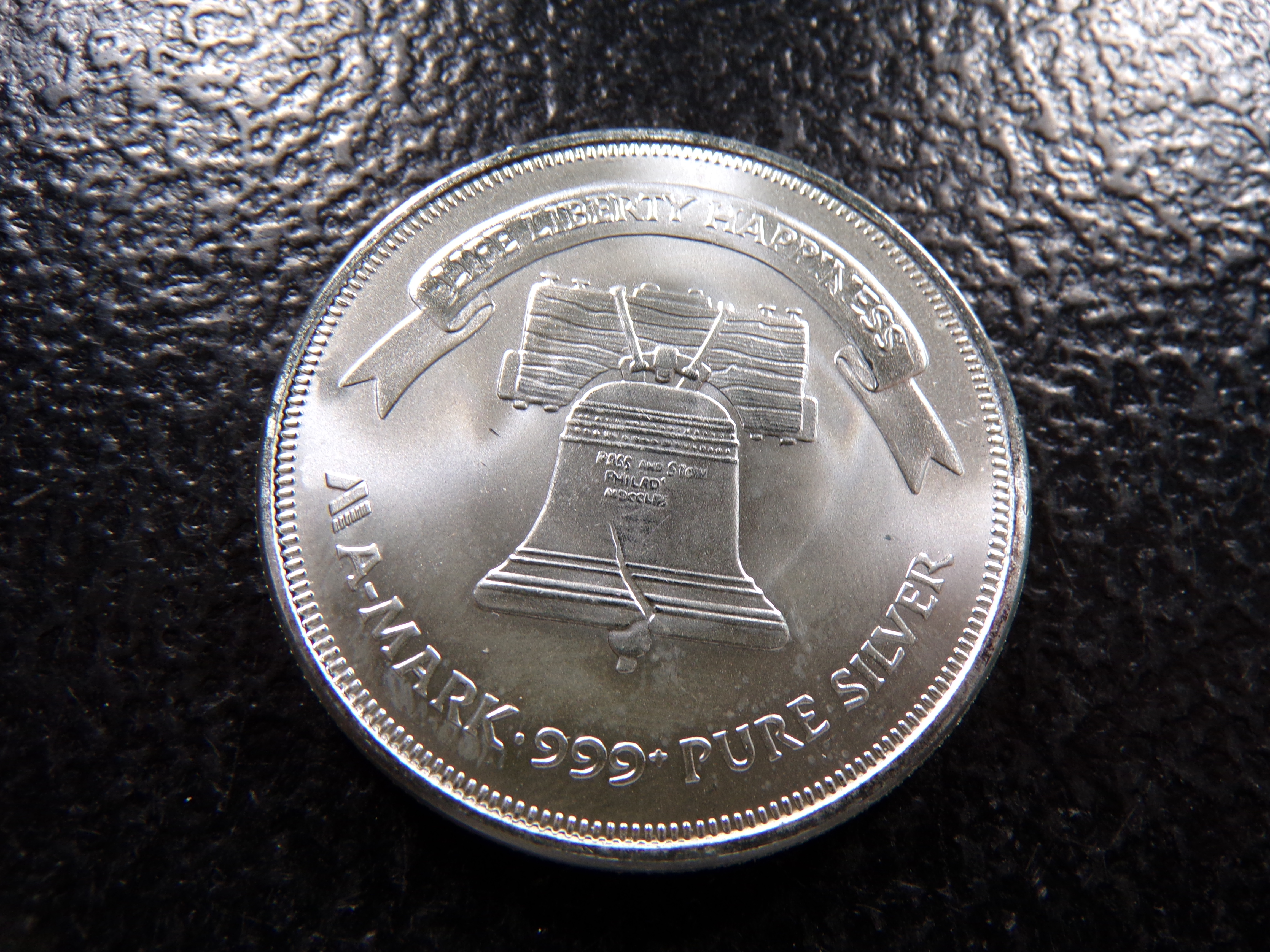 LIBERTY BELL 1 OUNCE 999+ PURE SILVER