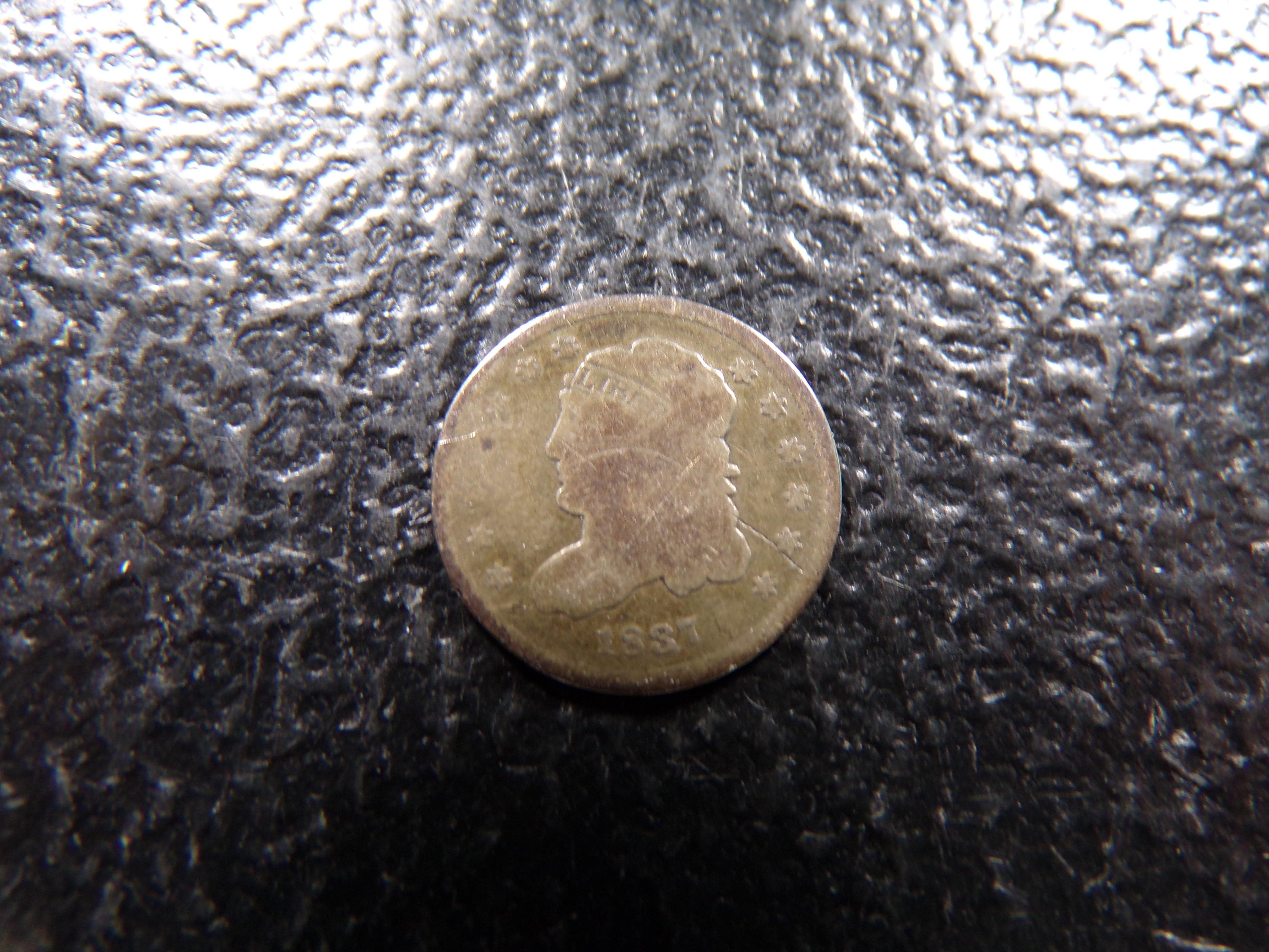 1837 CAPPED BUST SILVER HALF DIME