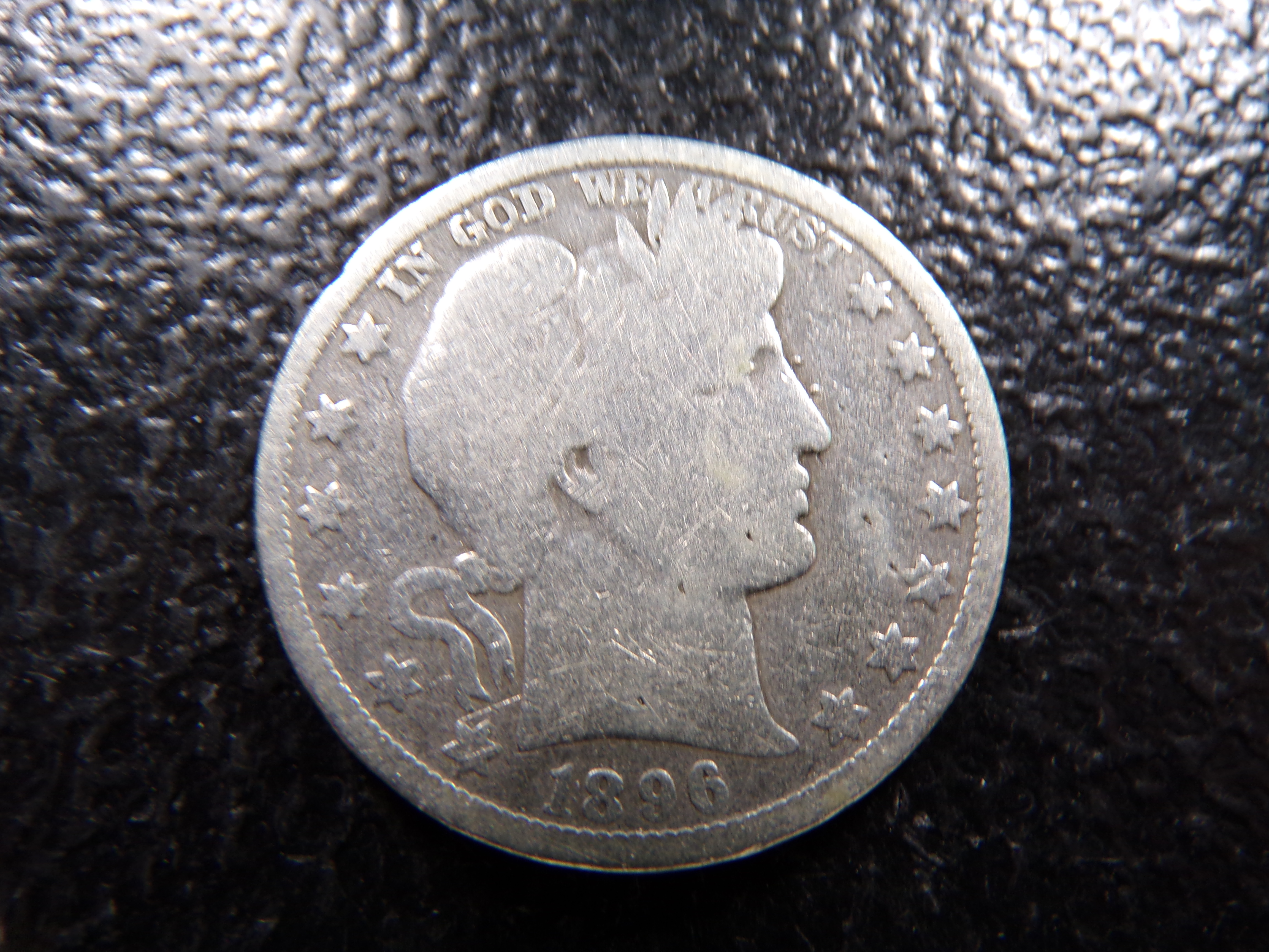1896-O RARE DATE BARBER SILVER HALF DOLLAR