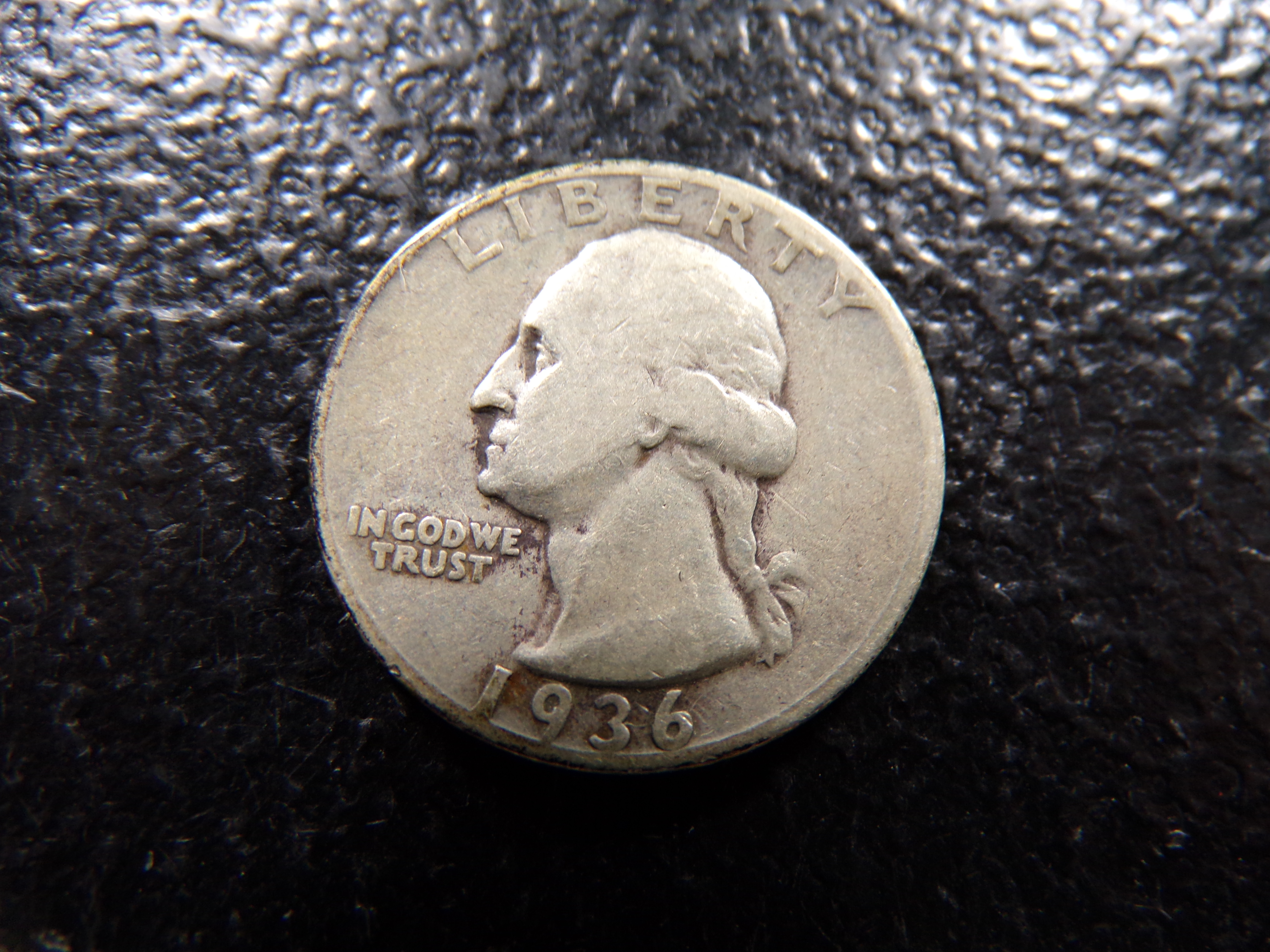 1936 WASHINGTON SILVER QUARTER