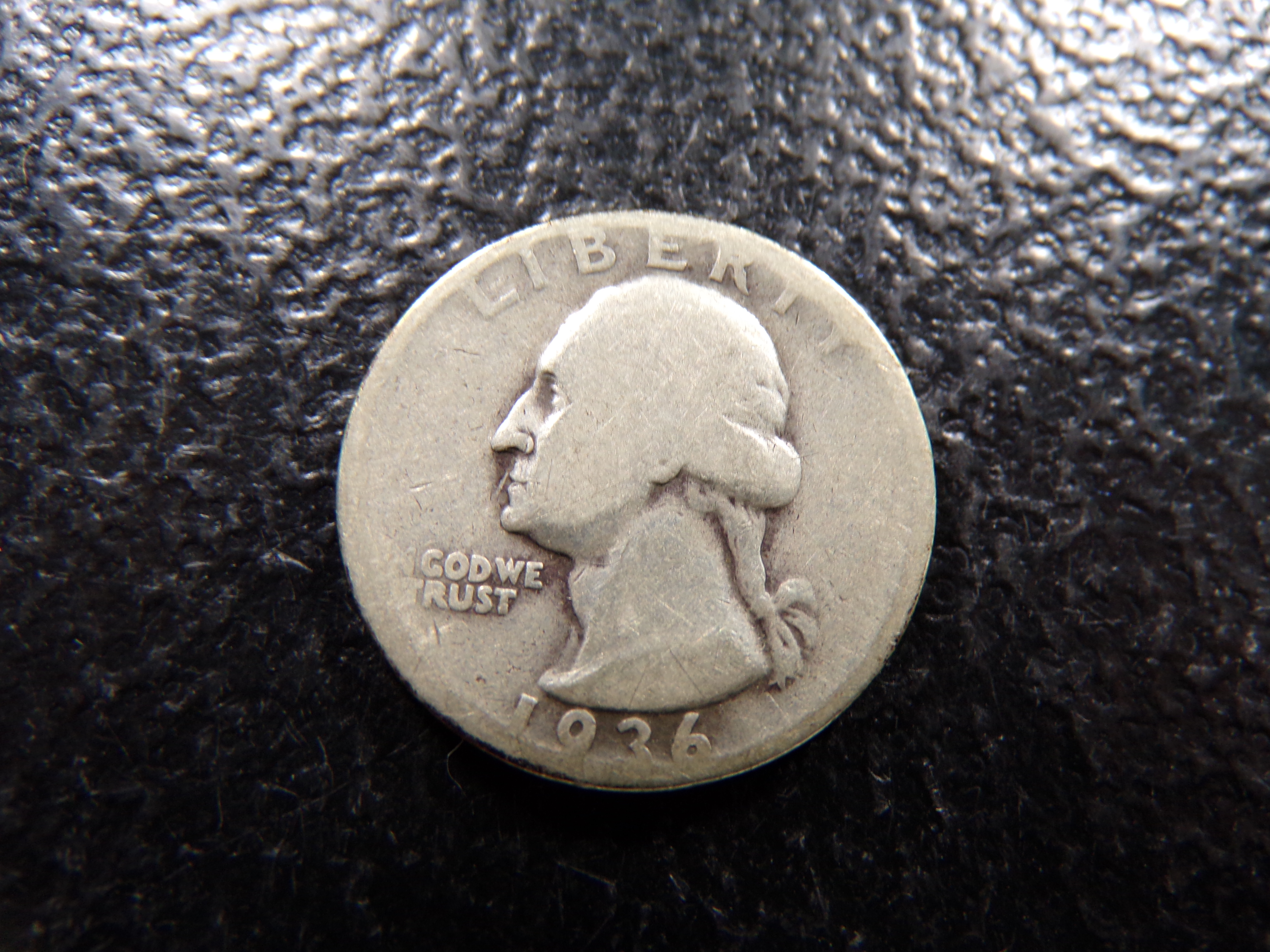1936-D WASHINGTON SILVER QUARTER