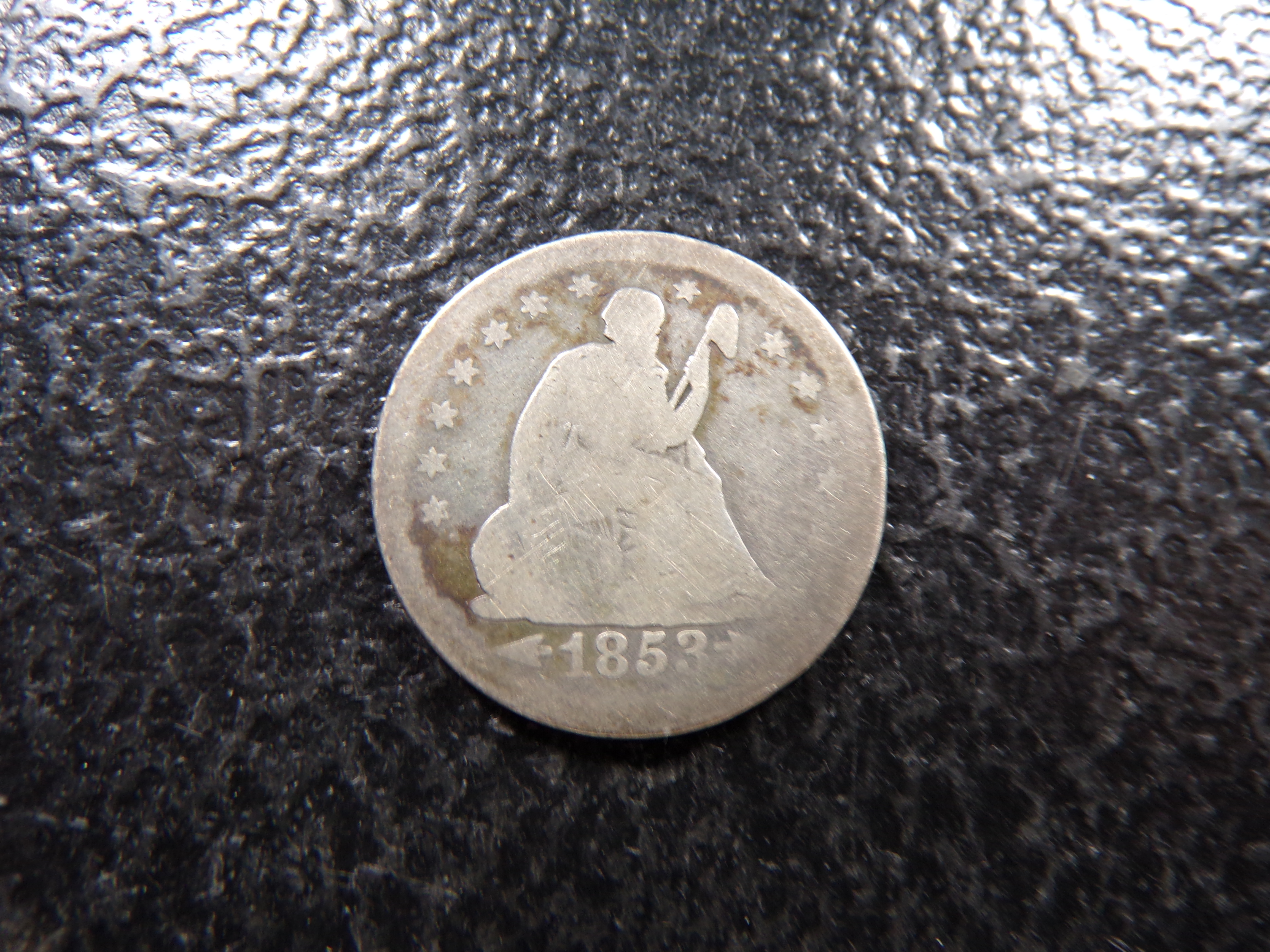 1853 SEATED LIBERTY SILVER QUARTER