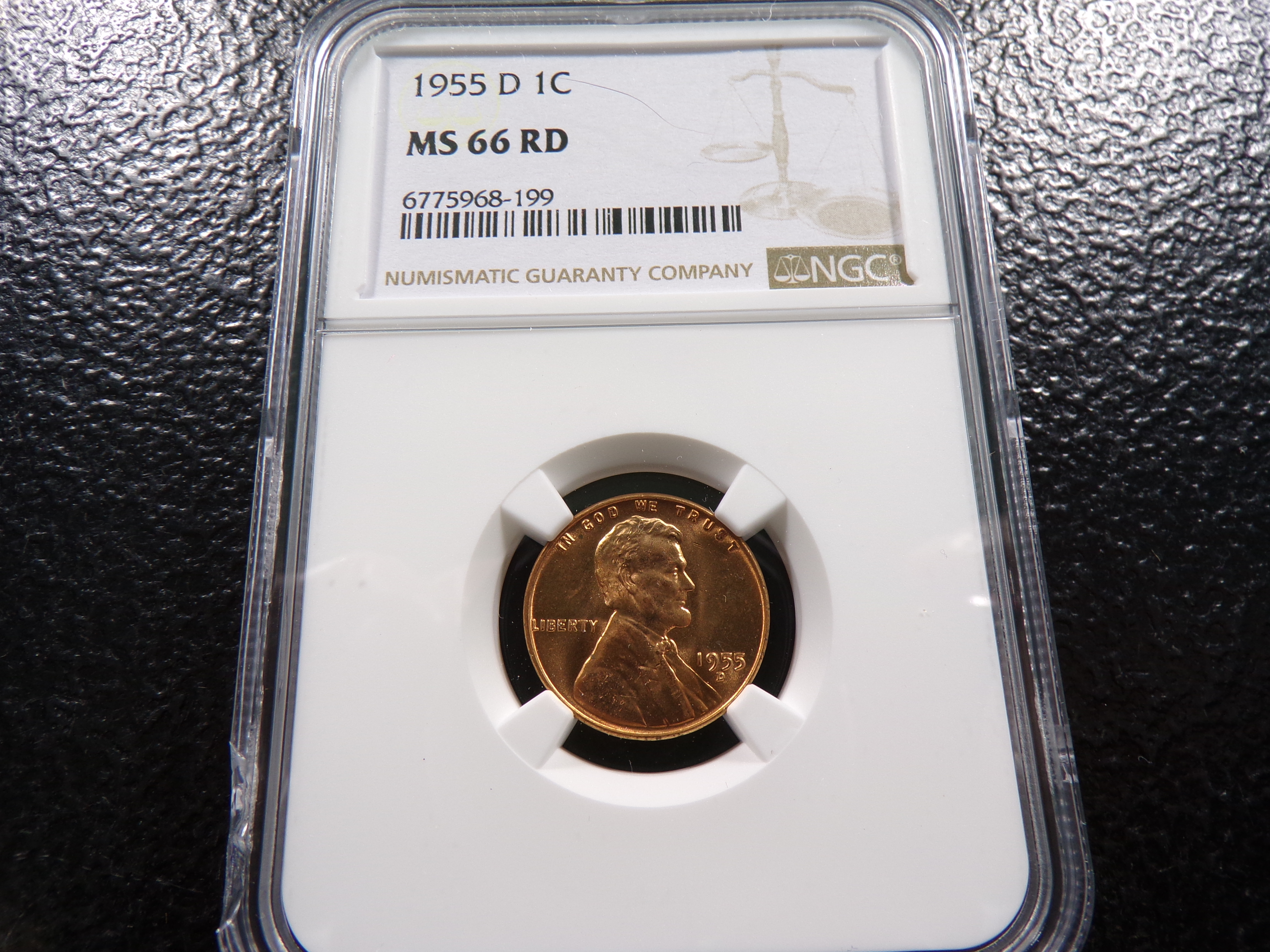 1955-D NGC MS66RD LINCOLN WHEAT CENT