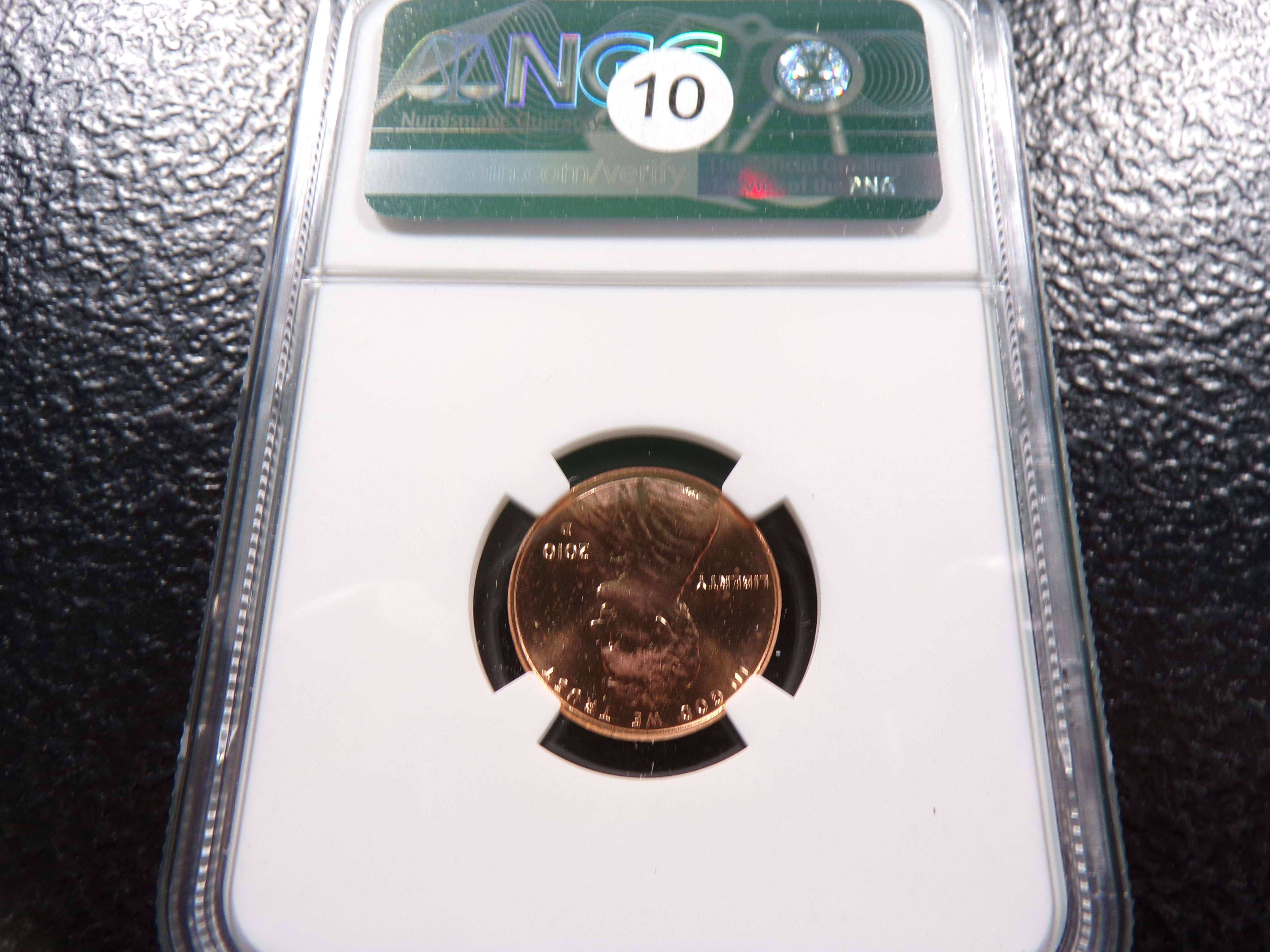 2010-D NGC GEM UNC. SIGNED FIRST YEAR UNION SHIELD REVERSE LINCON SHIELD CENT