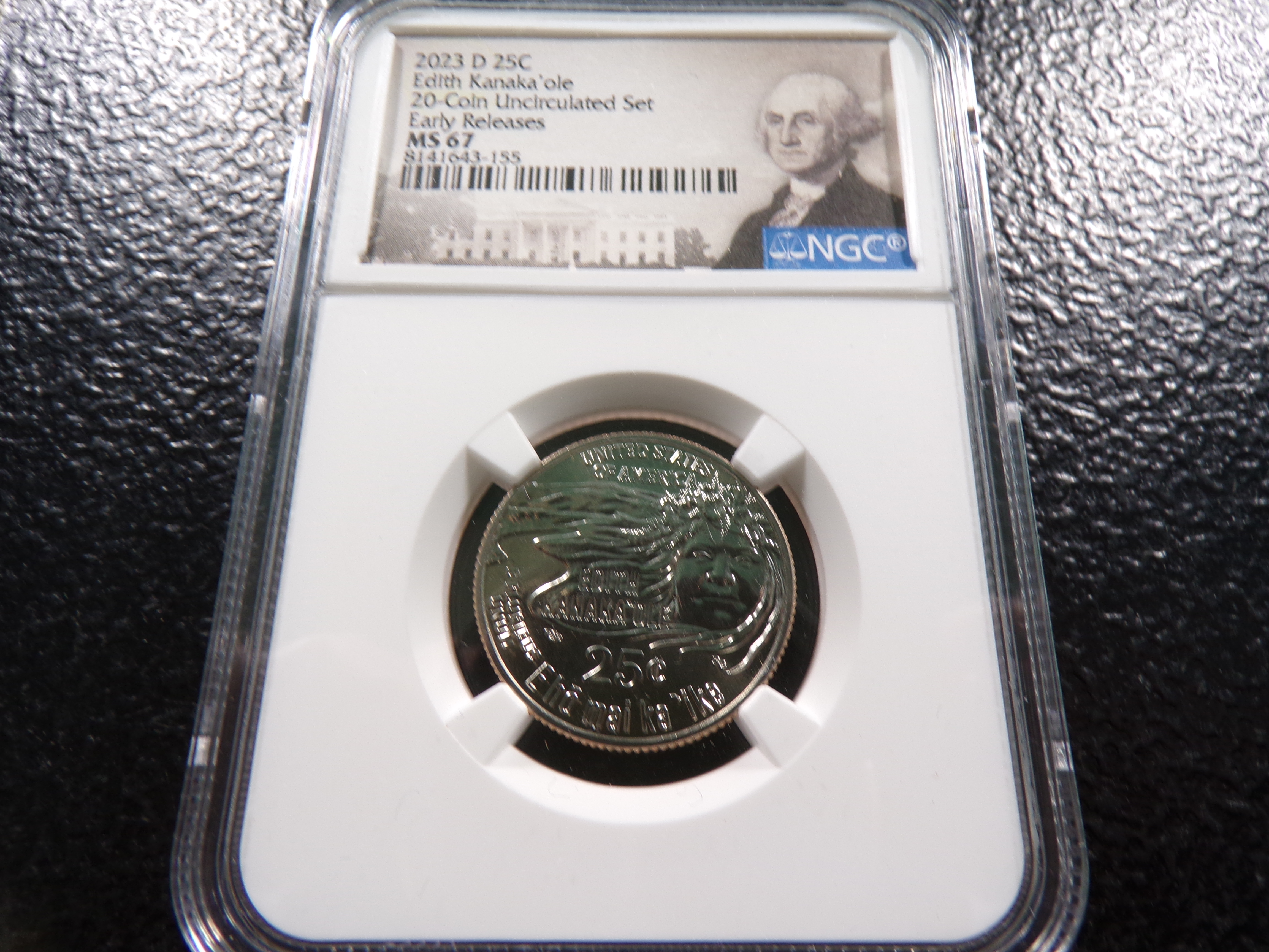 2023-D NGC MS67 EARLY RELEASES EDITH KANAKA'OLE QUARTER