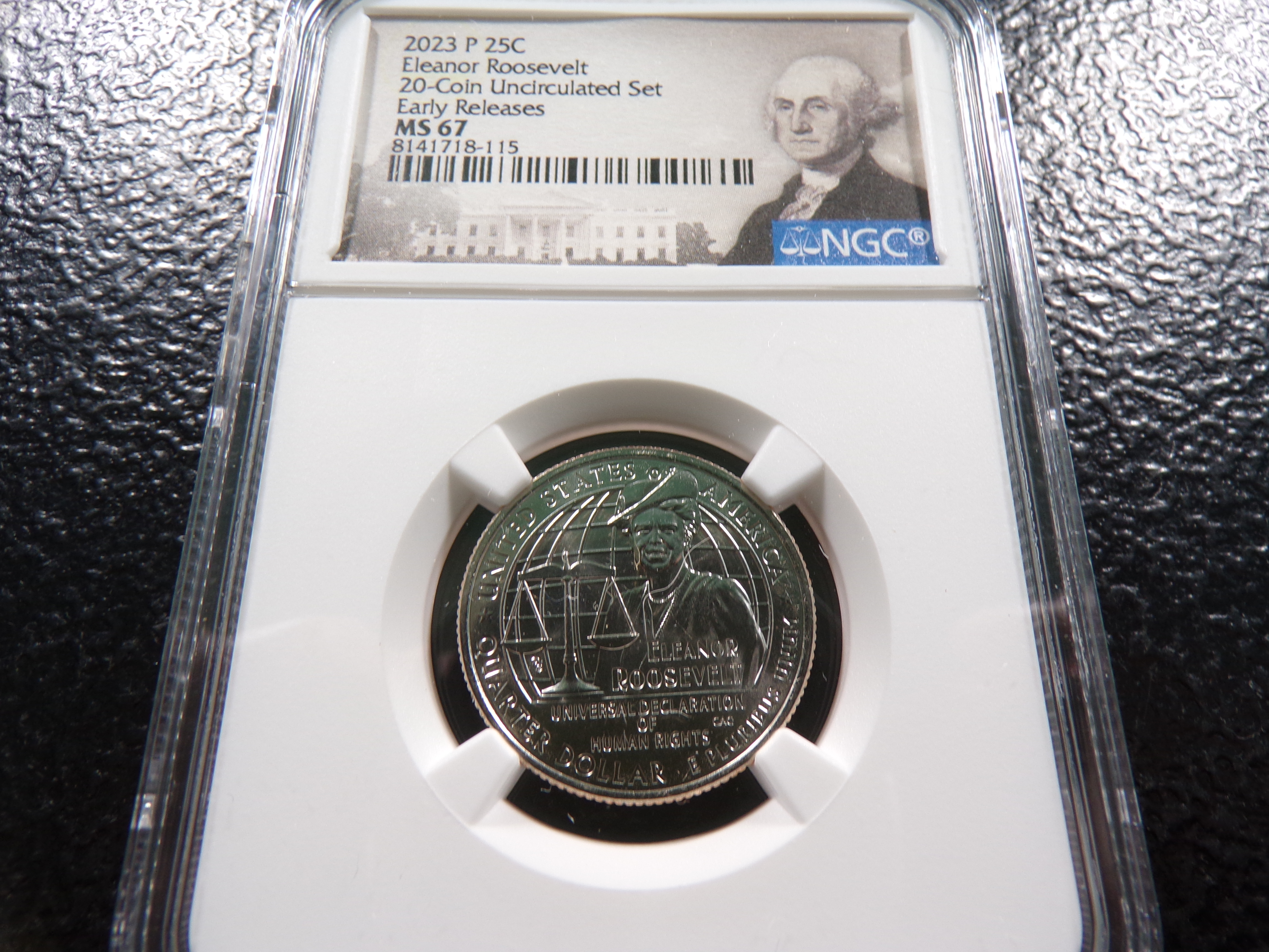 2023-P NGC MS67 EARLY RELEASES ELEANOR ROOSEVELT QUARTER