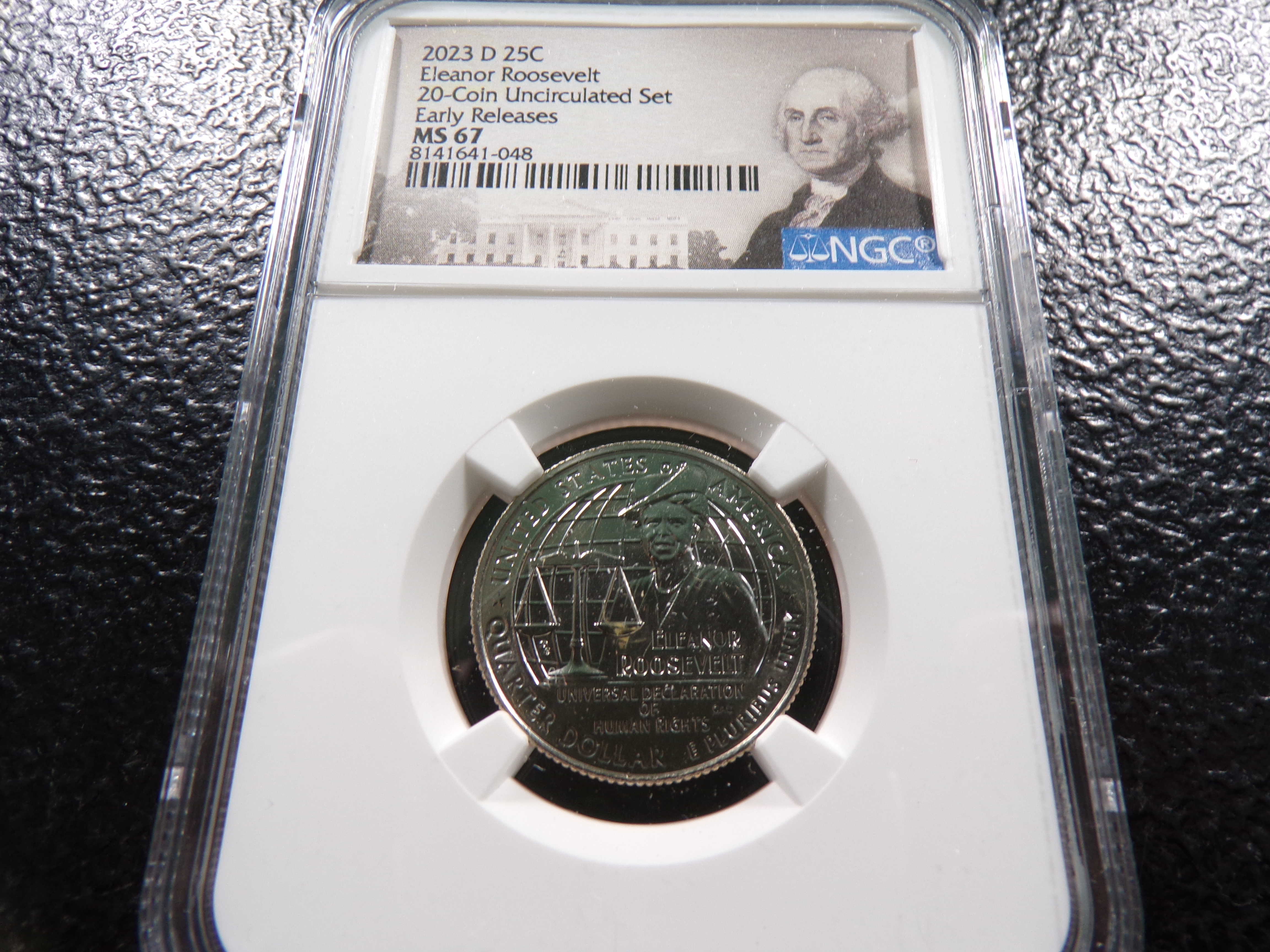 2023-D NGC MS67 EARLY RELEASES ELEANOR ROOSEVLET QUARTER