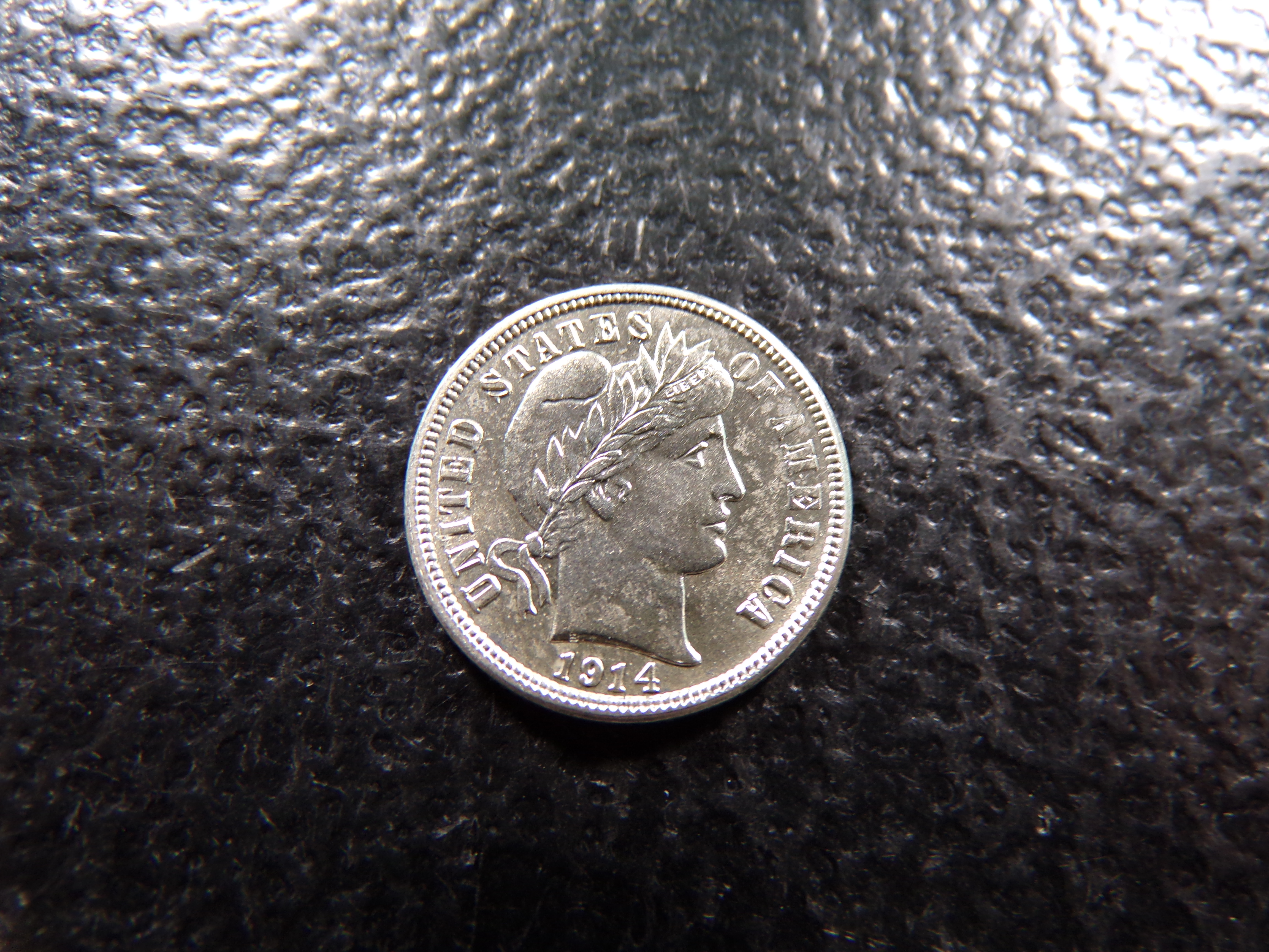 1914-S RARE DATE HIGH GRADE BARBER SILVER DIME