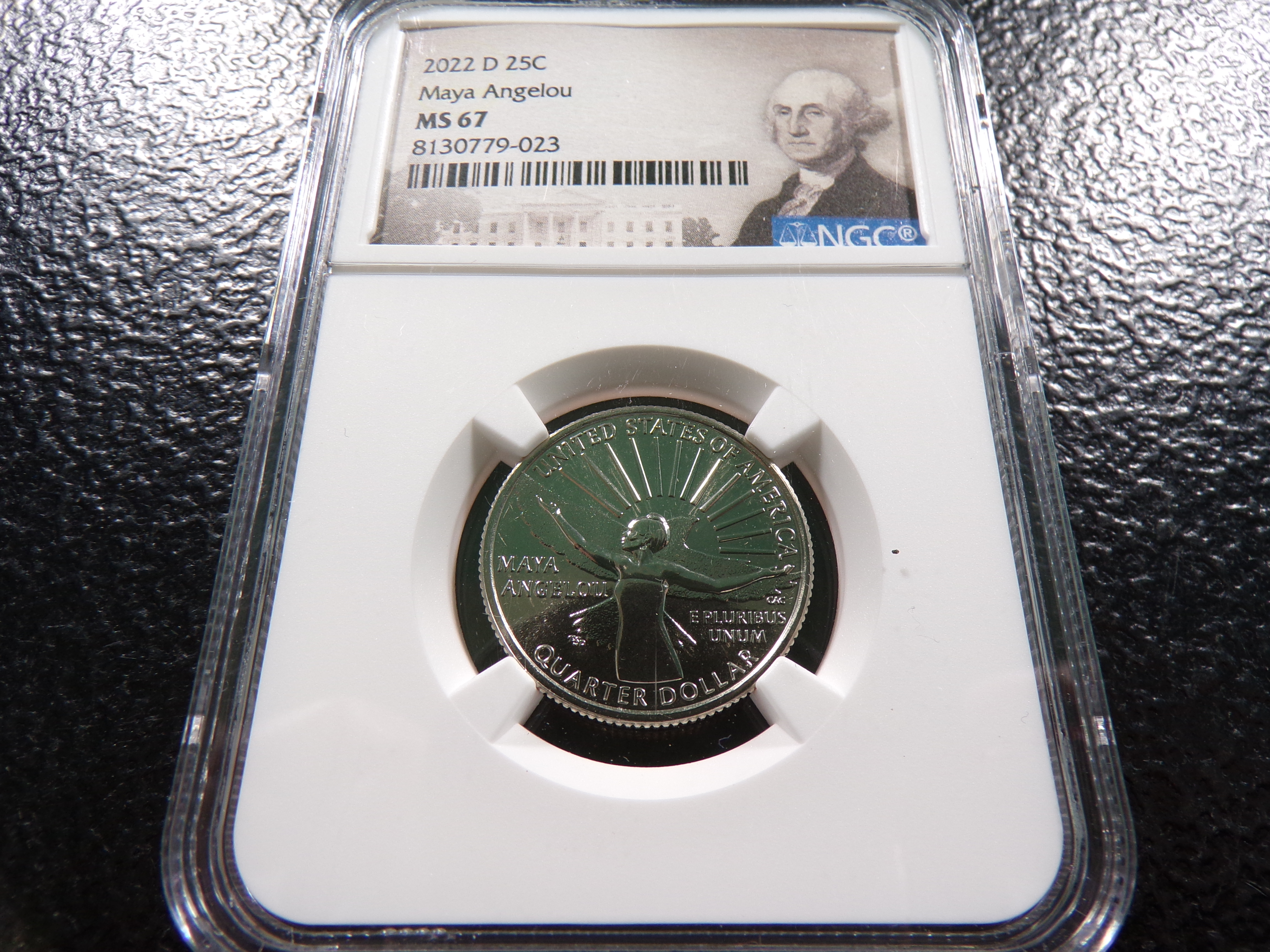 2022-D NGC MS67 MAYA ANGELOU QUARTER