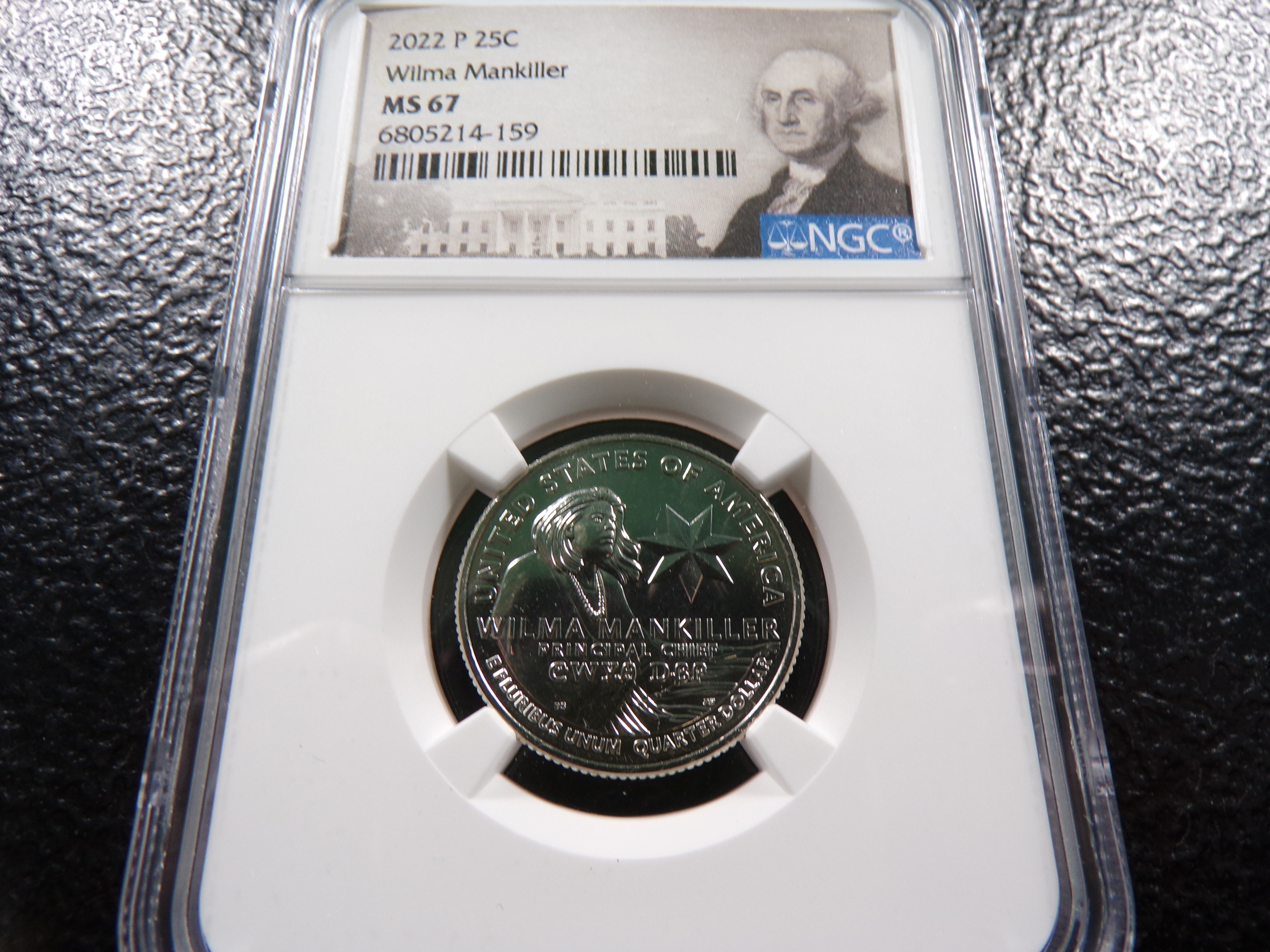 2022-P NGC MS67 WILMA MANKILLER QUARTER