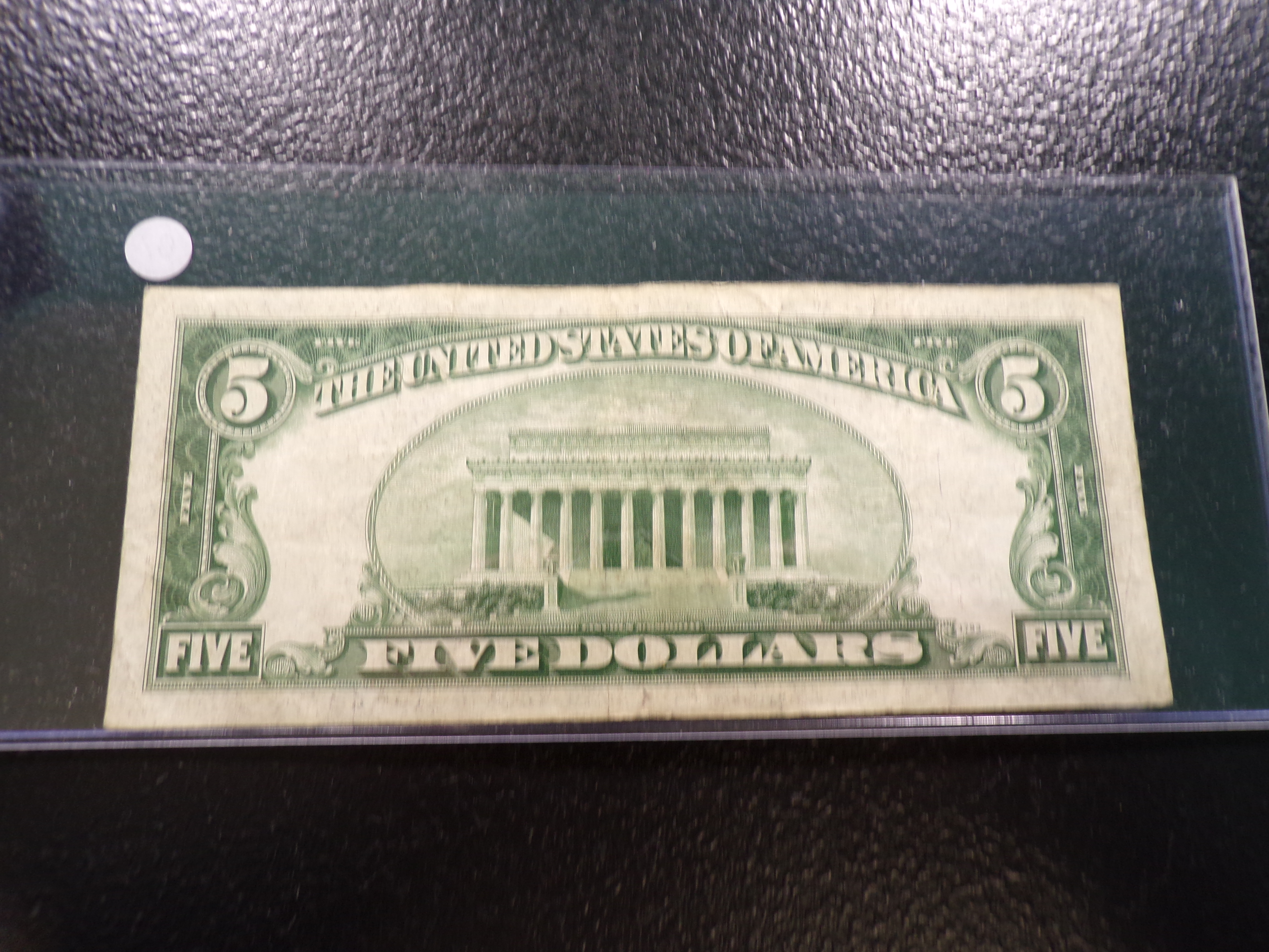 1934-C BLUE SEAL $5 SILVER CERTIFICATE