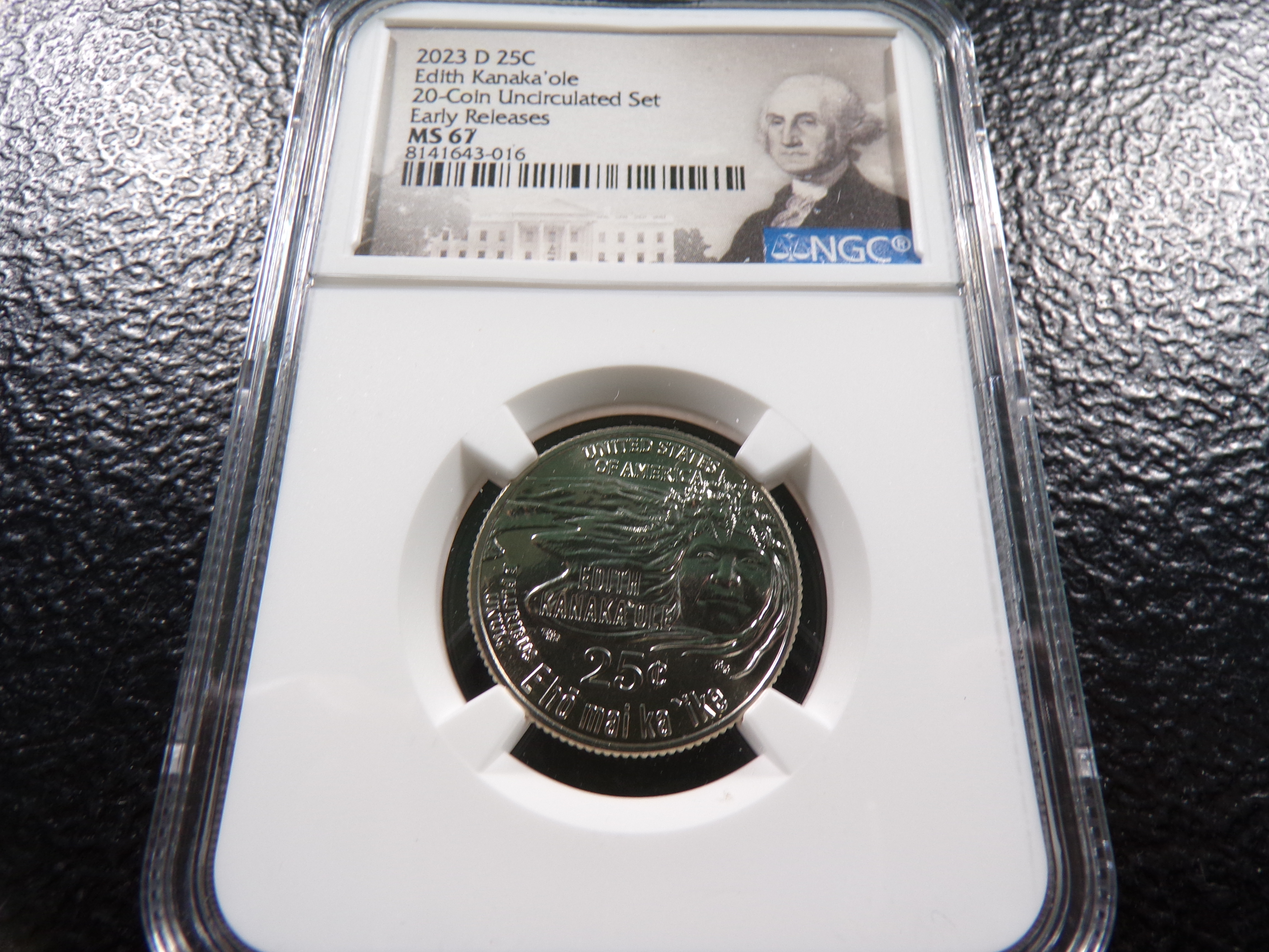 2023-D NGC MS67 EARLY RELEASES EDITH KANAKA'OLE QUARTER
